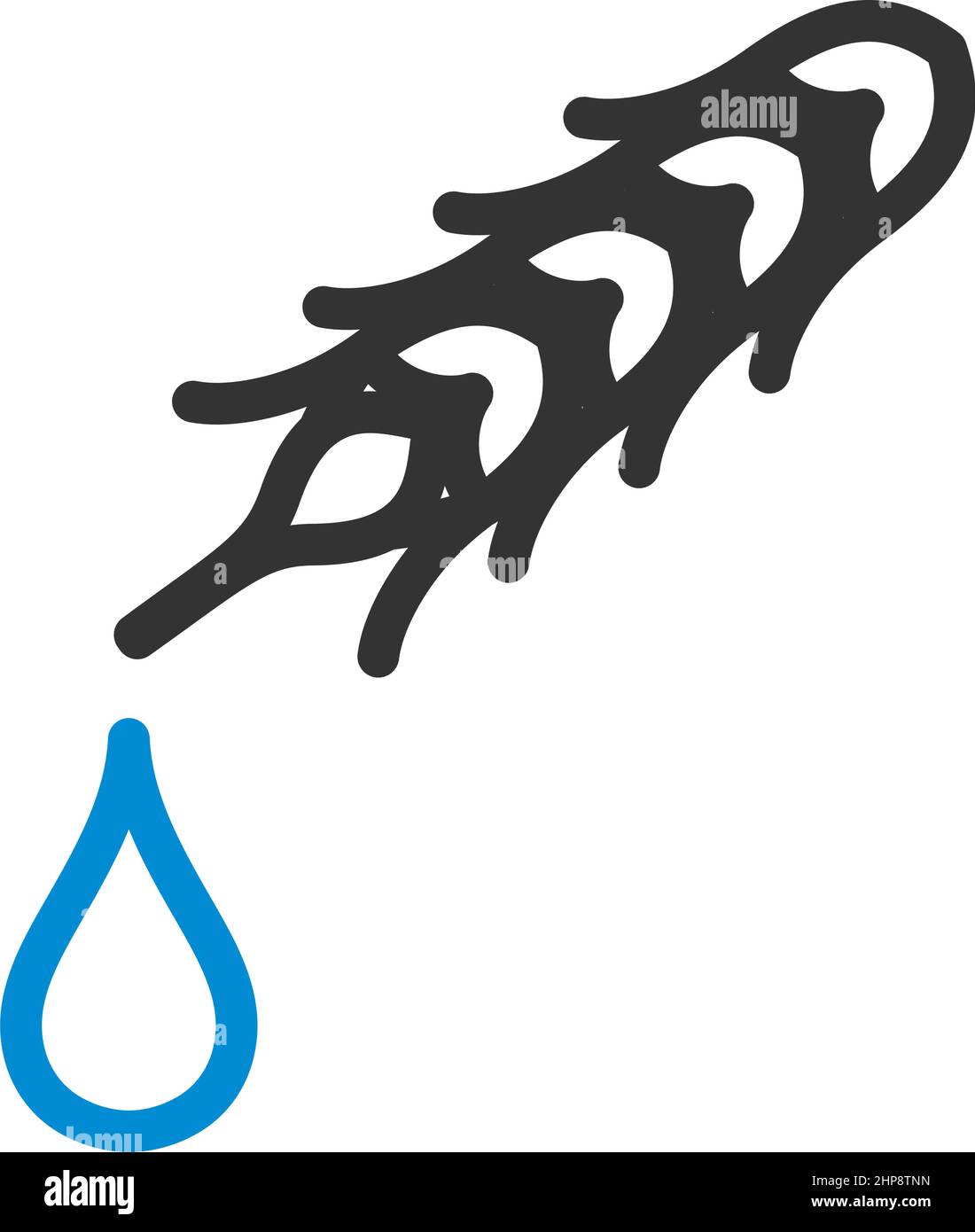 Wheat With Drop Icon Stock Vector