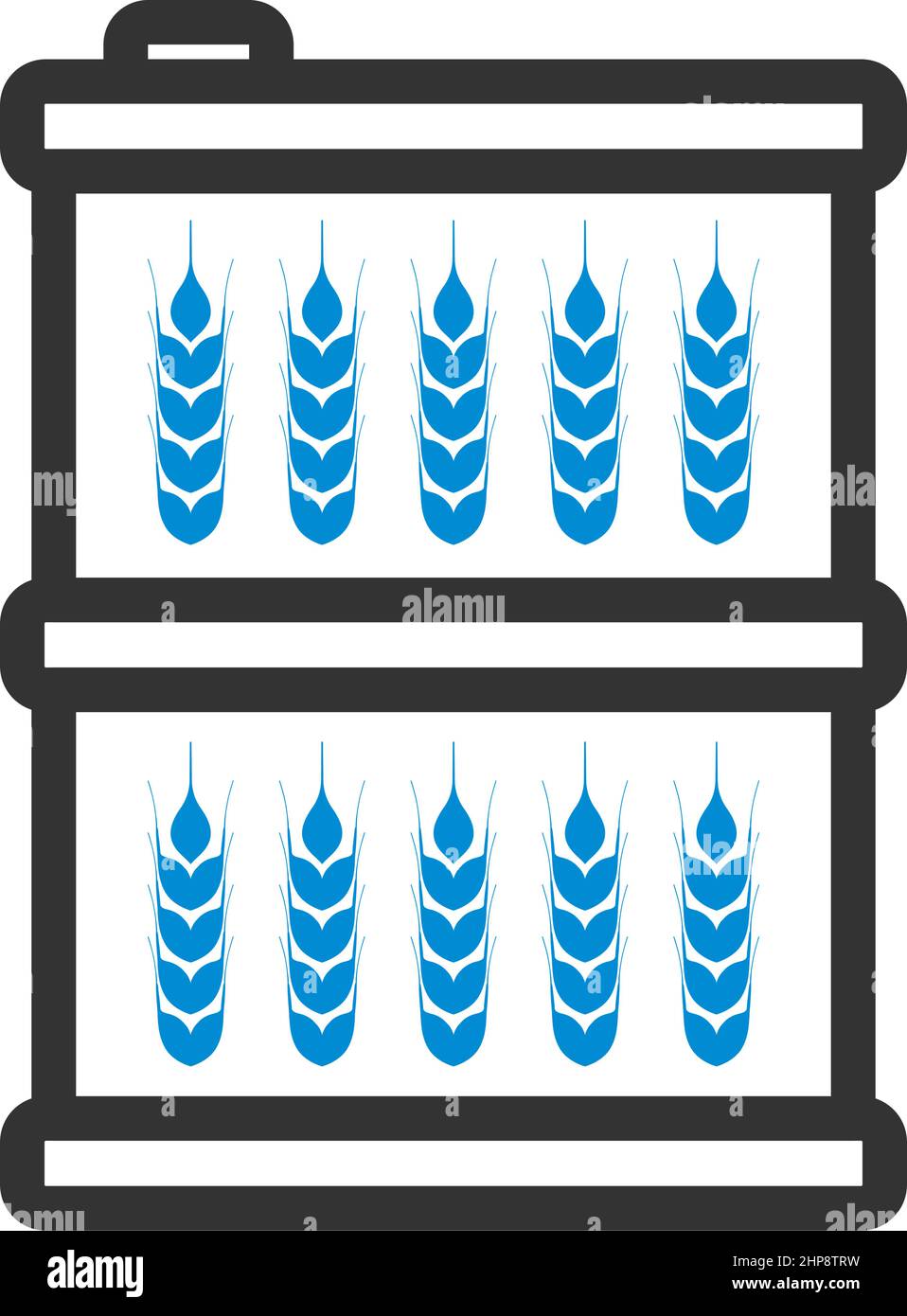 Barrel With Wheat Symbols Icon Stock Vector