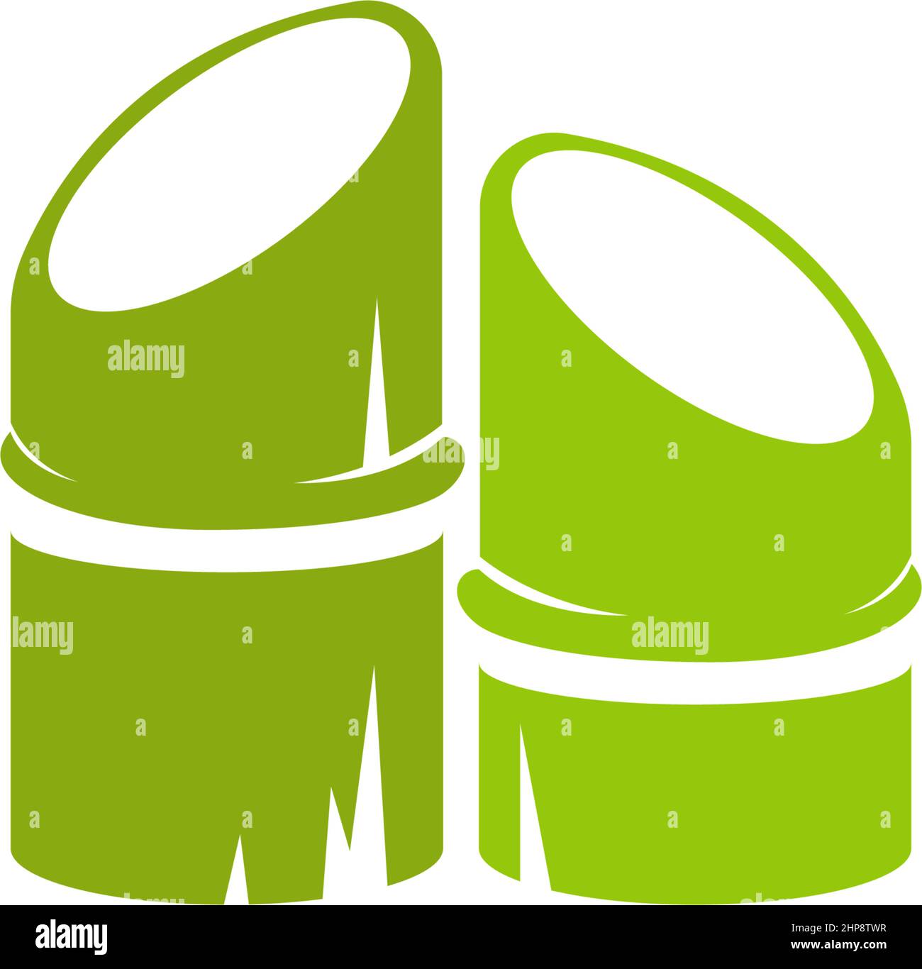 Bamboo tree logo icon design illustration vector Stock Vector