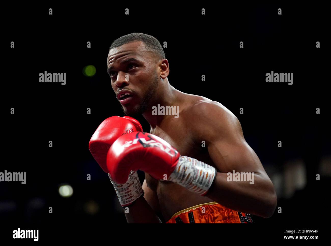 Germaine Brown in action during his English SuperMiddleweight Title