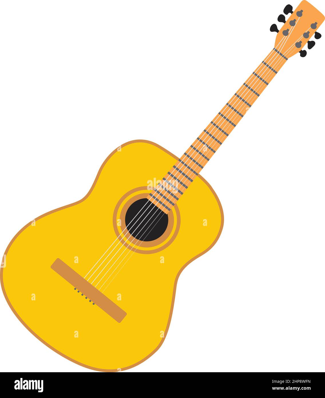 Icon Of Acoustic Guitar Stock Vector Image & Art - Alamy