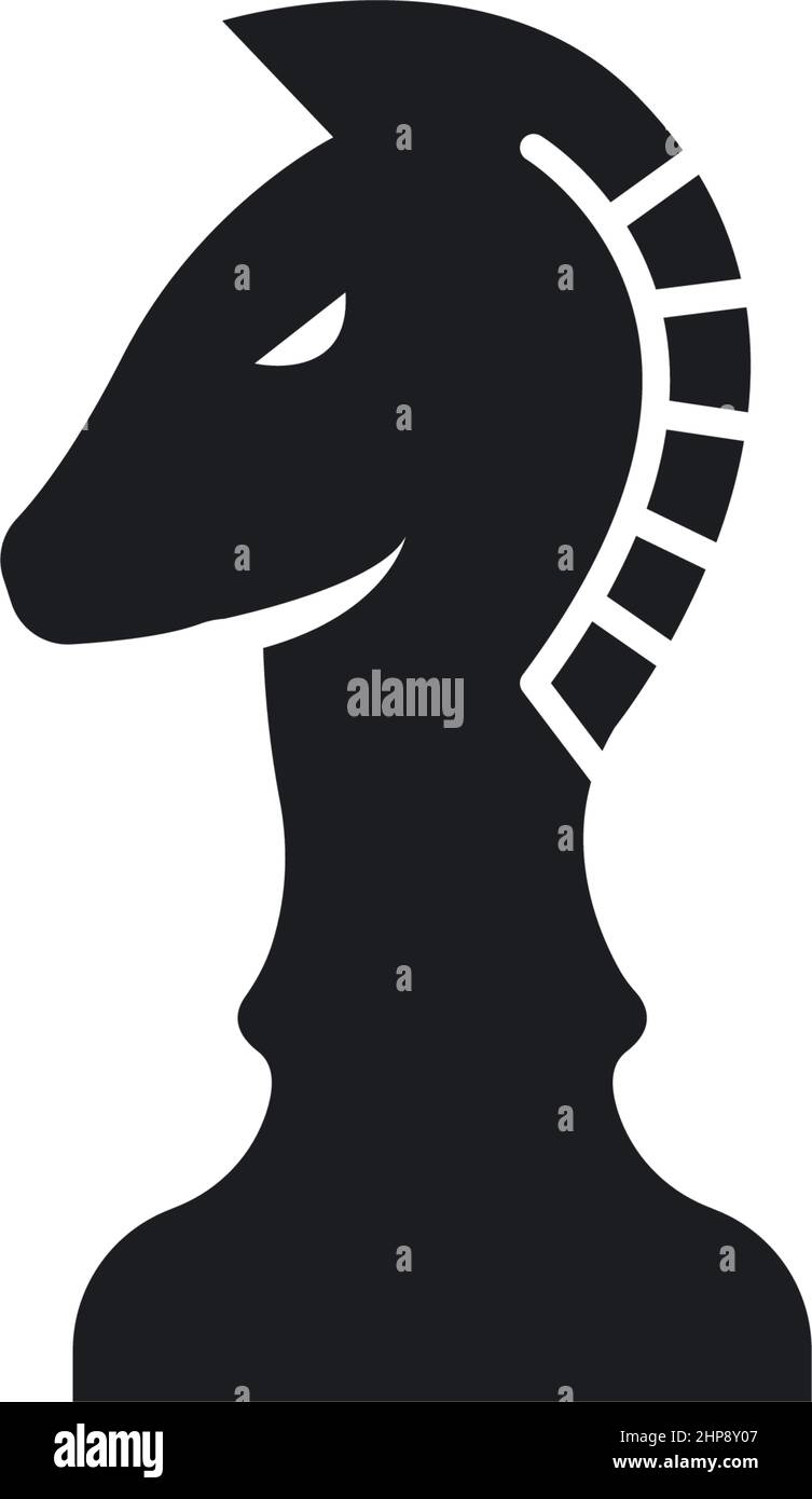 horse knight chess icon vector illustration design Stock Vector