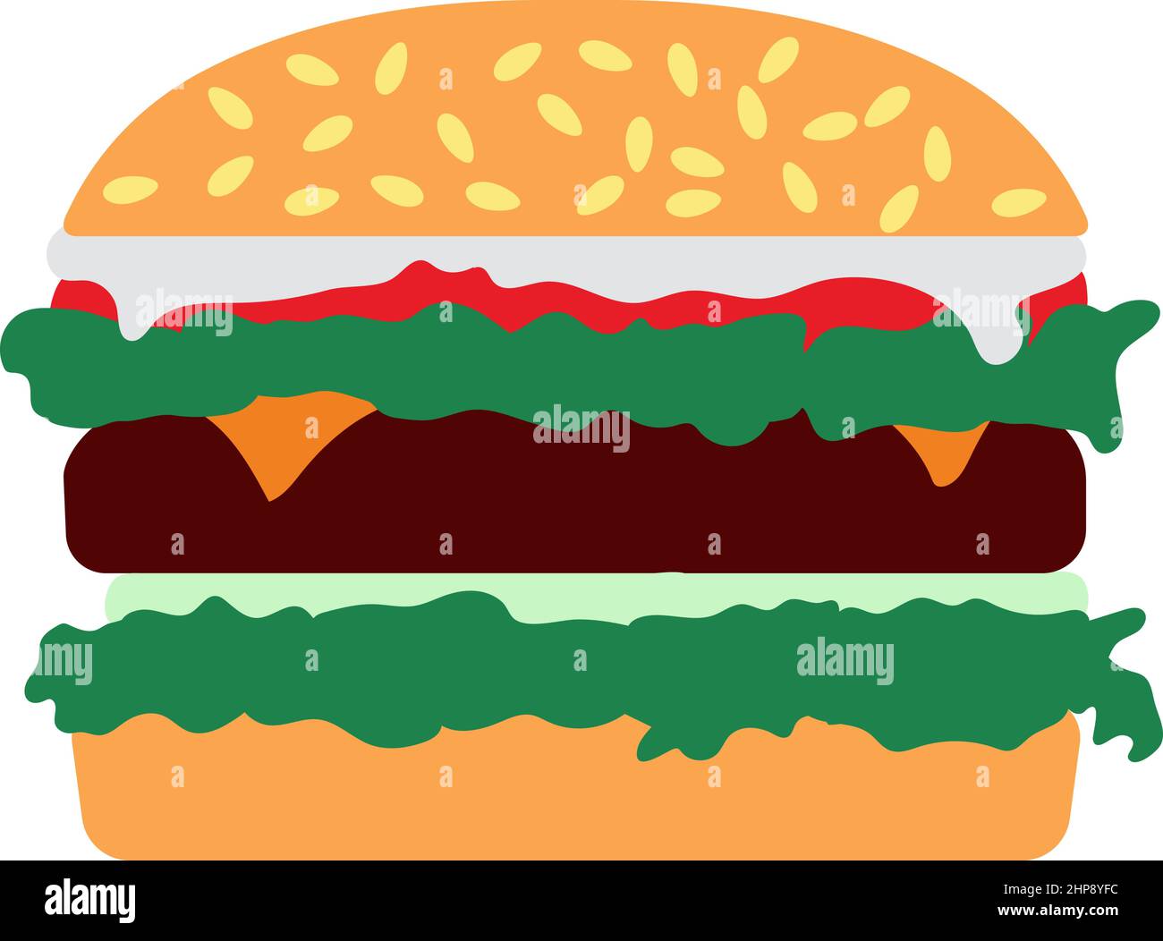 Icon Of Hamburger Stock Vector