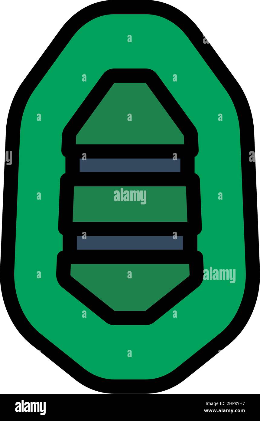 Icon Of Rubber Boat Stock Vector