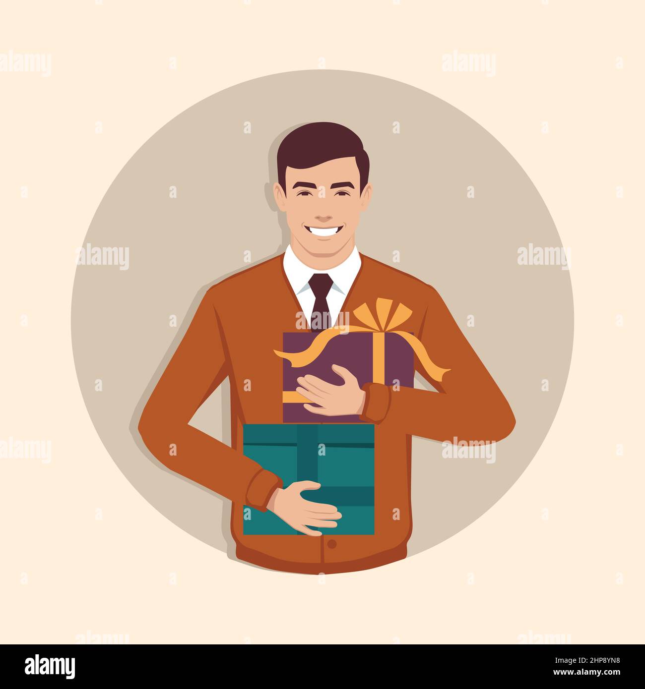 Young male man big Stock Vector Images - Alamy