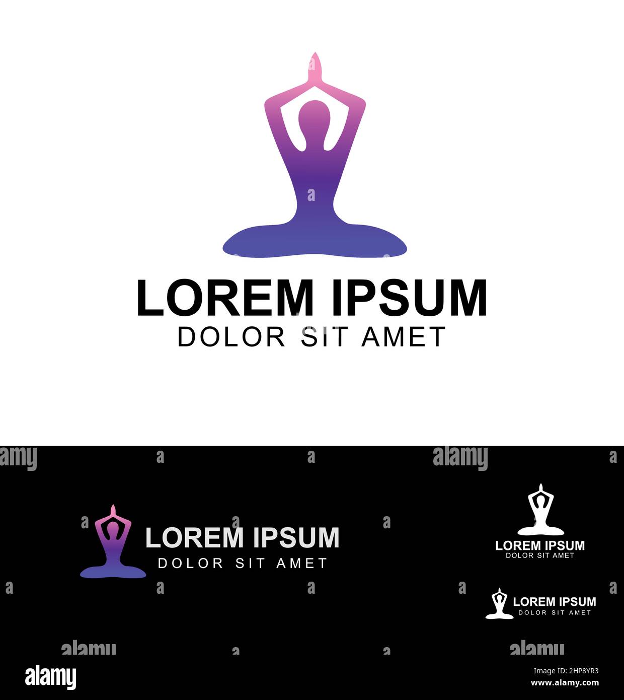 Healthy Yoga Natural Leaf Logo Vector Stock Vector