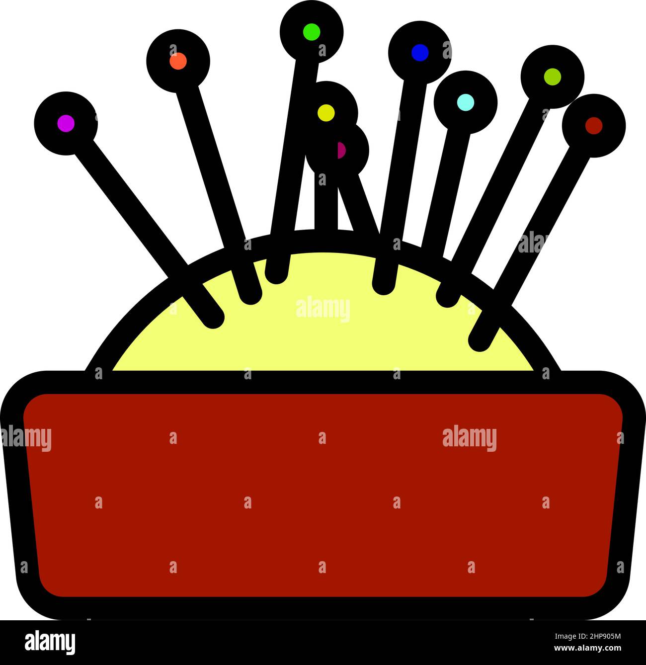 Pin Cushion Icon Stock Vector