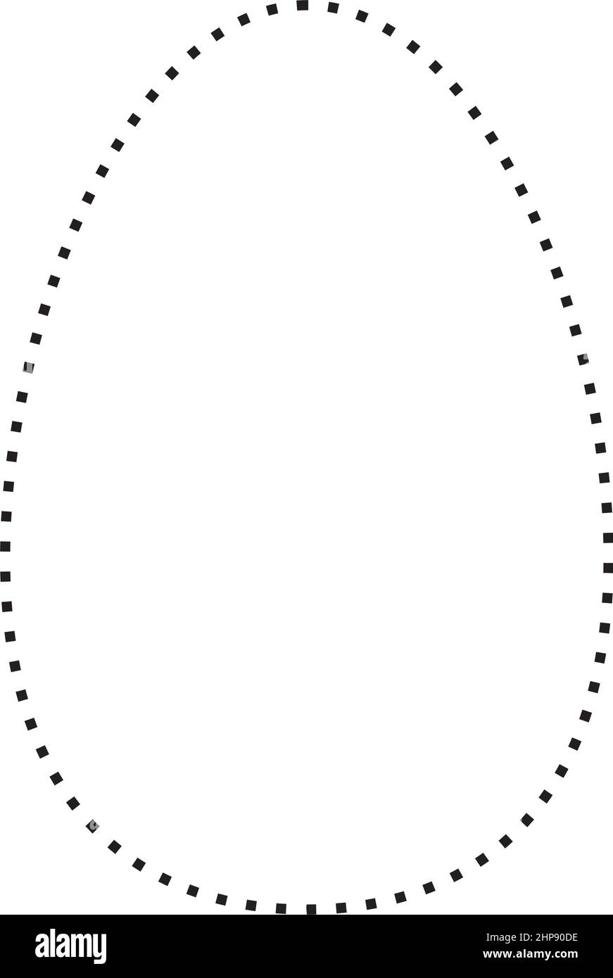 Oval shape dotted symbol vector icon for creative graphic design ui
