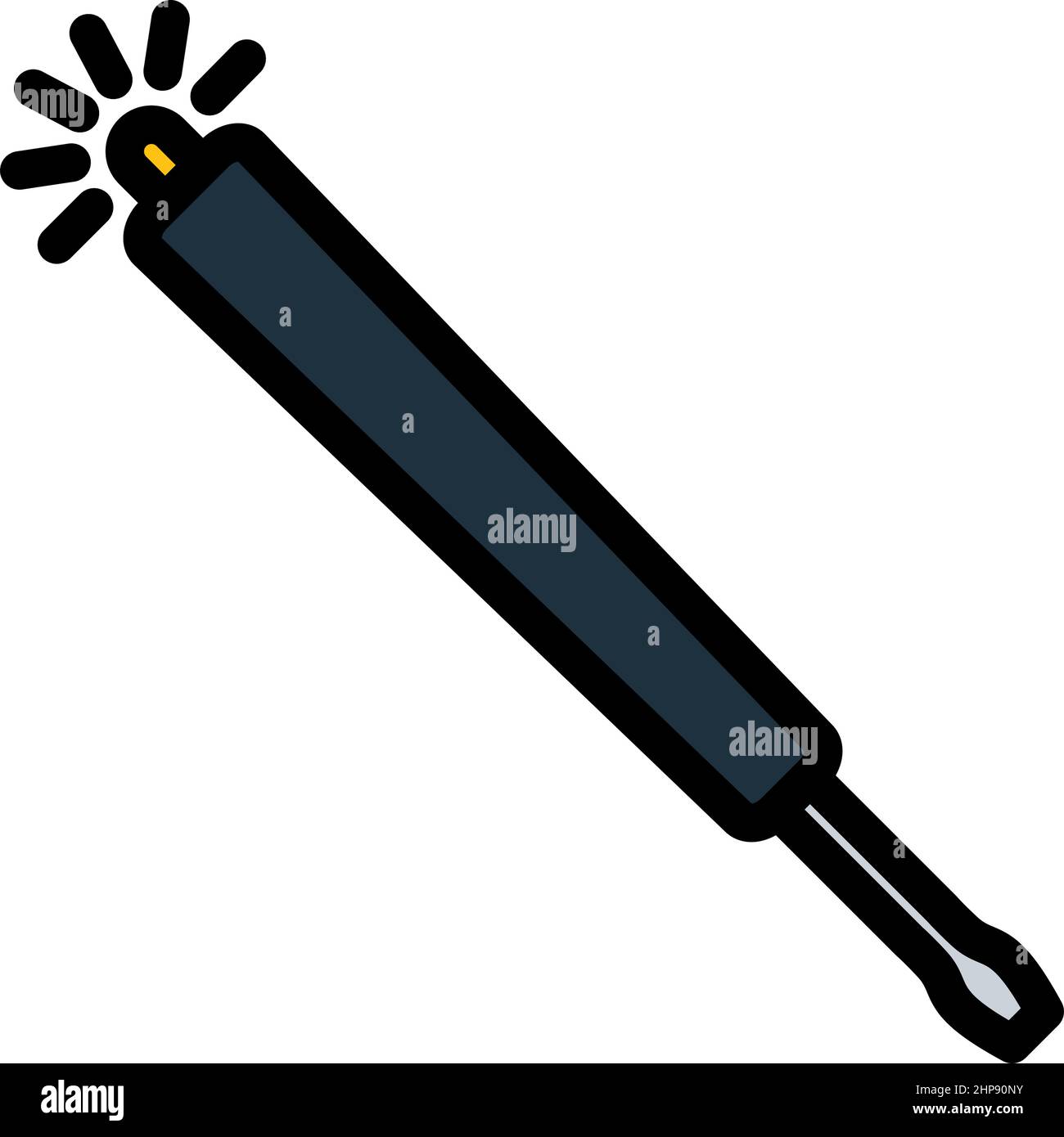 Electricity Test Screwdriver Icon Stock Vector