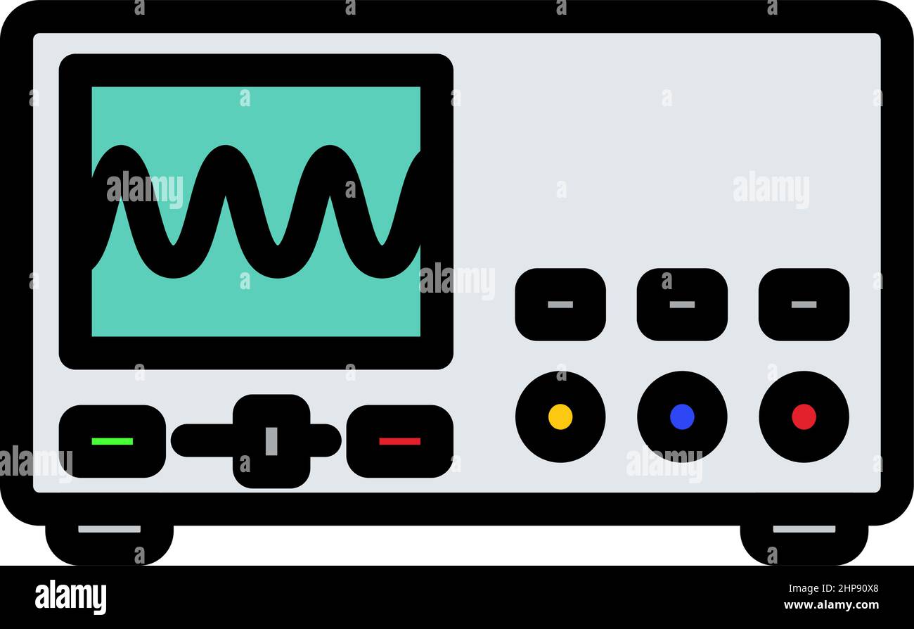 Oscilloscope Icon Stock Vector