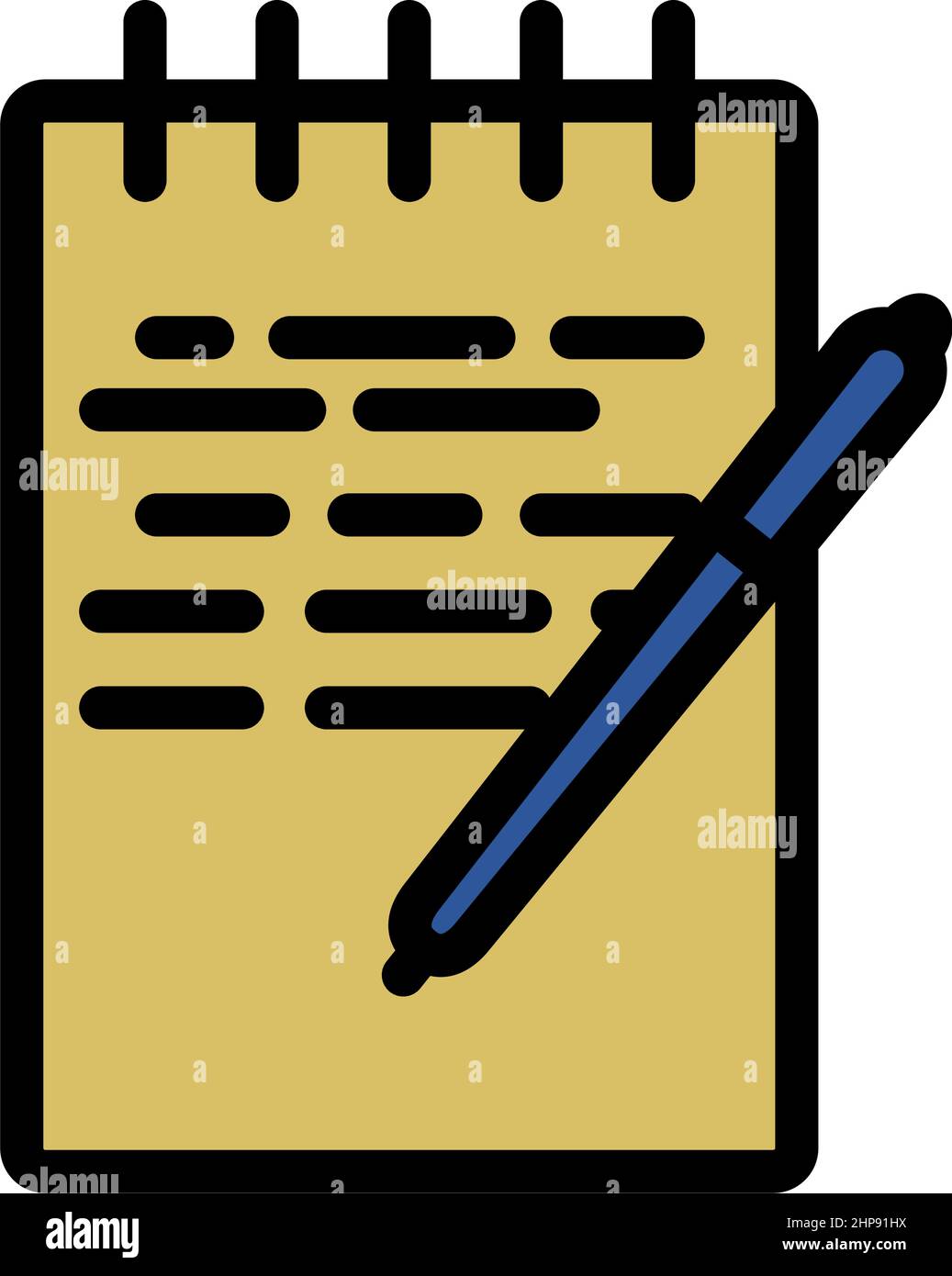Notebook With Pen Icon Stock Vector