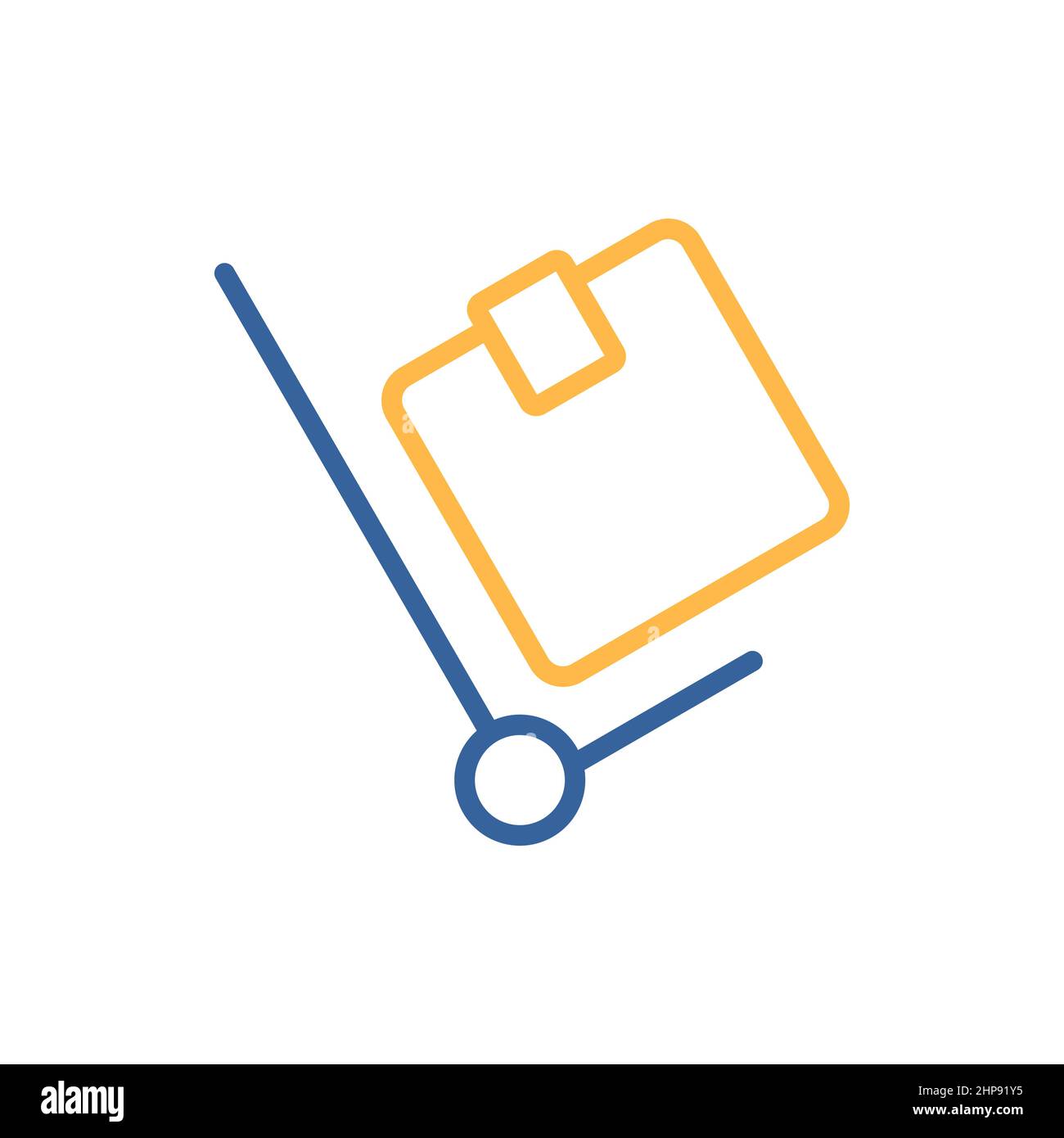 Hand truck vector flat icon Stock Vector
