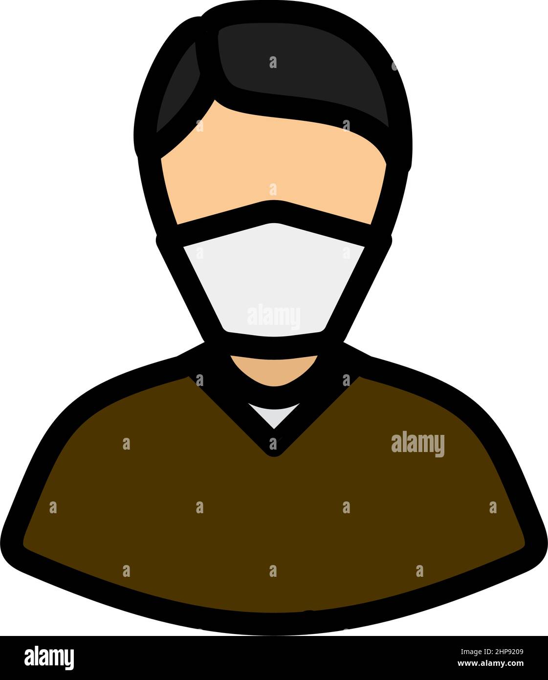 Medical Face Mask Icon Stock Vector