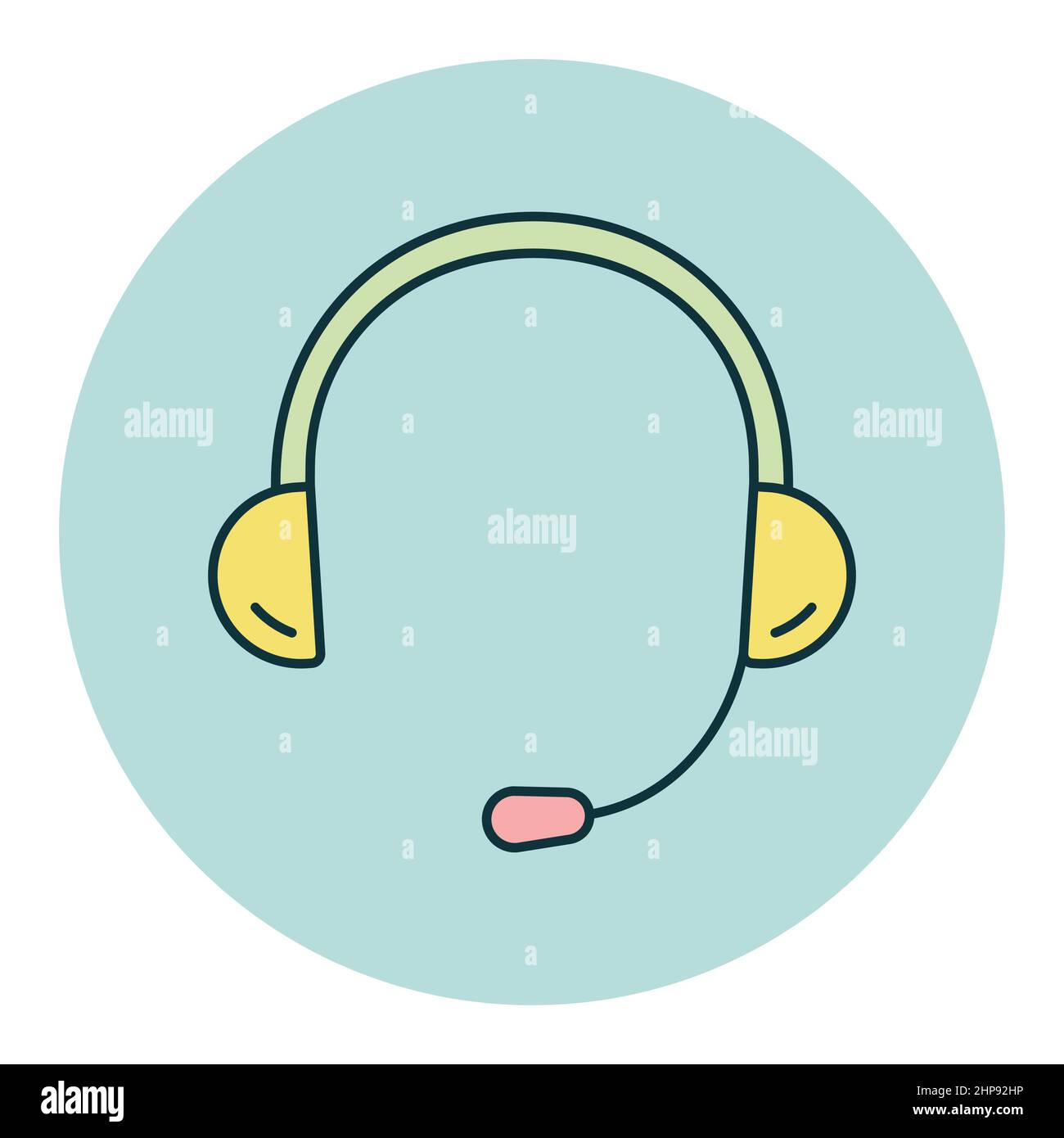 Headset microphone Stock Vector Images Alamy