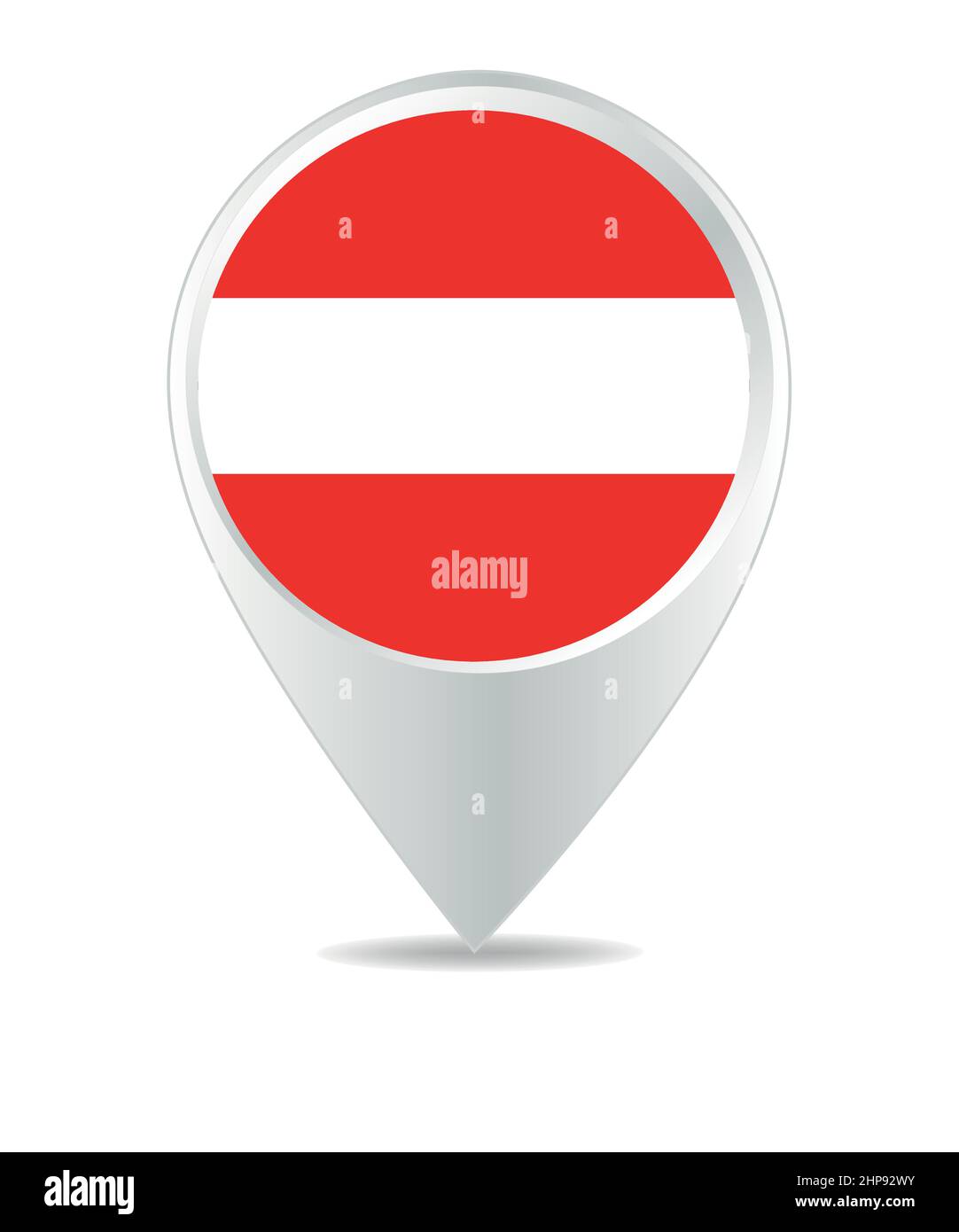 Location Icon for Austria Stock Vector