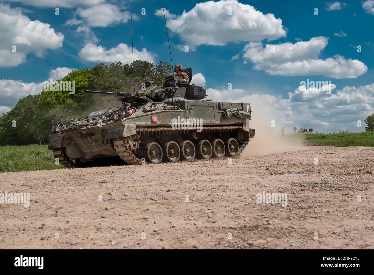 British army Warrior FV510 light infantry fighting vehicle tank in