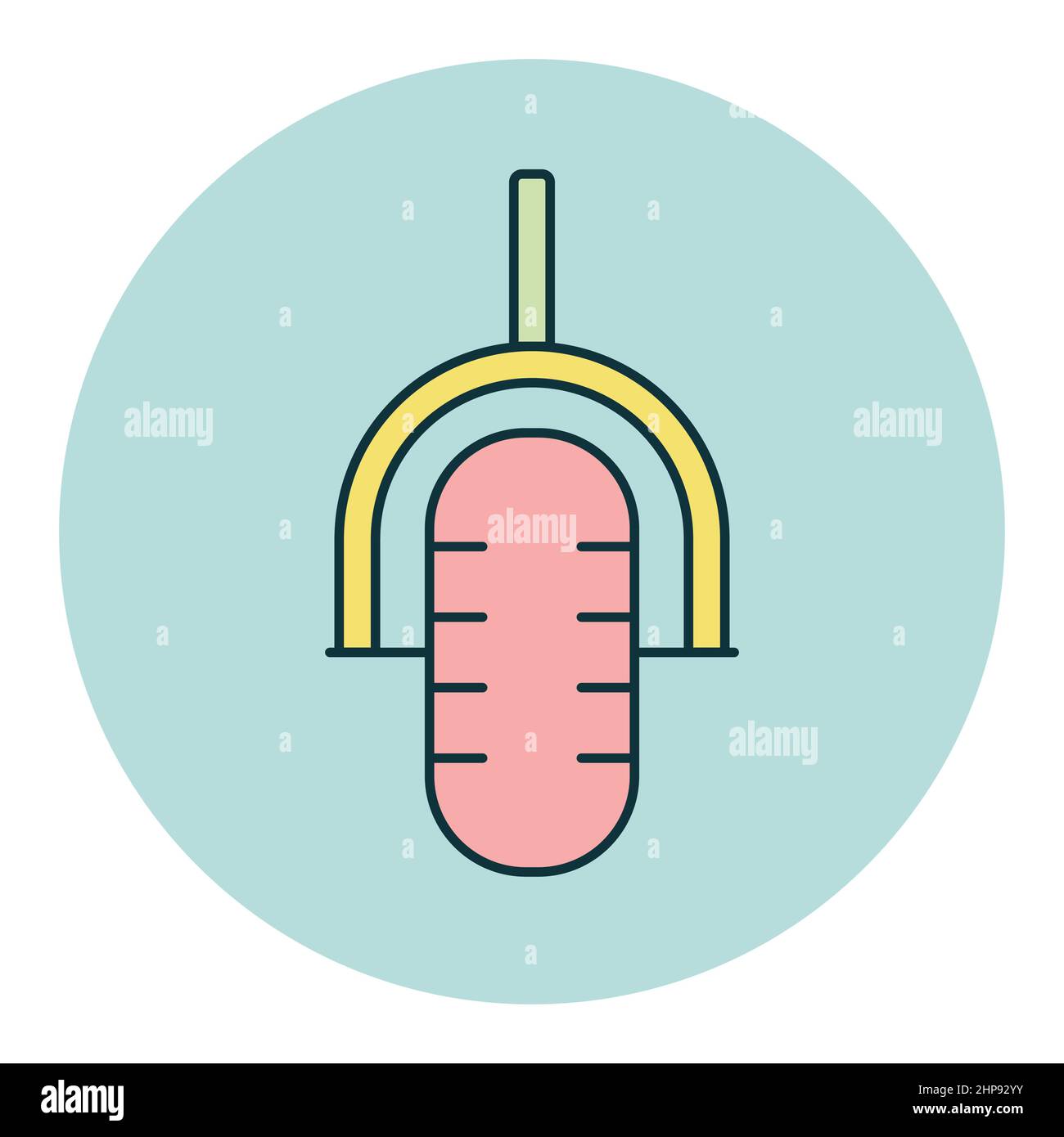 Retro microphone vector flat icon Stock Vector