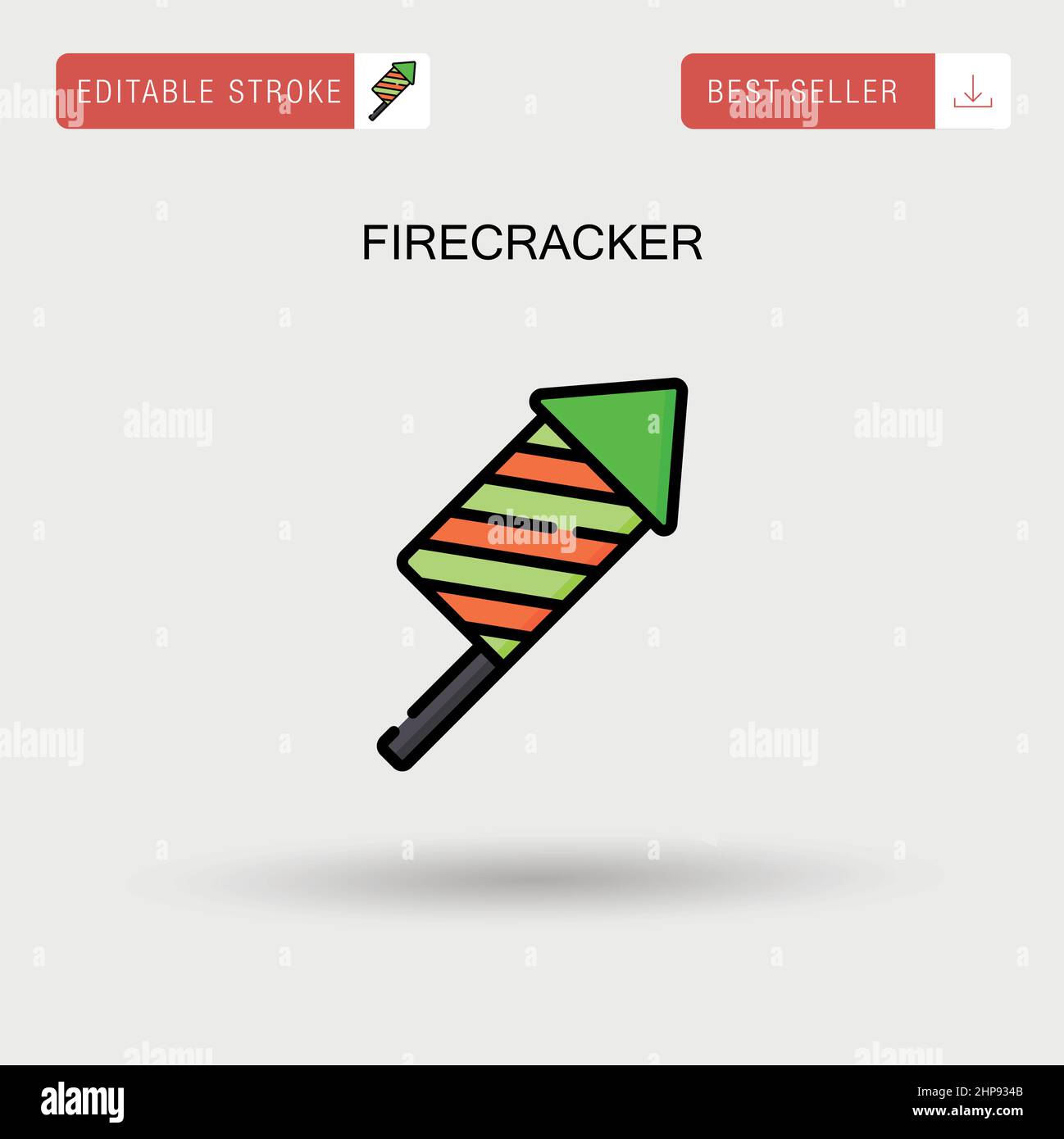 Firecracker Simple vector icon Stock Vector Image & Art Alamy