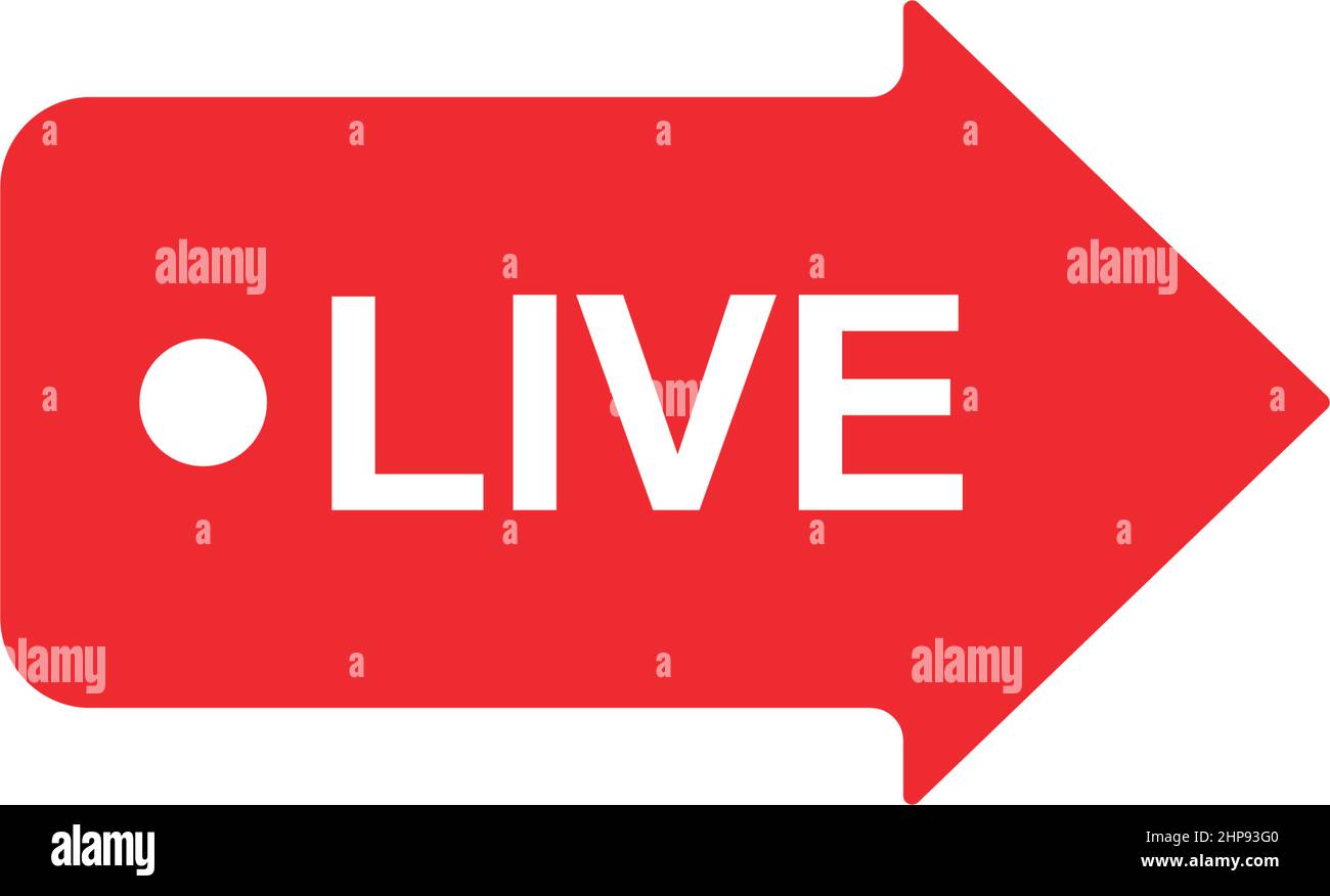 live streaming arrow vector icon sign design template Stock Vector ...