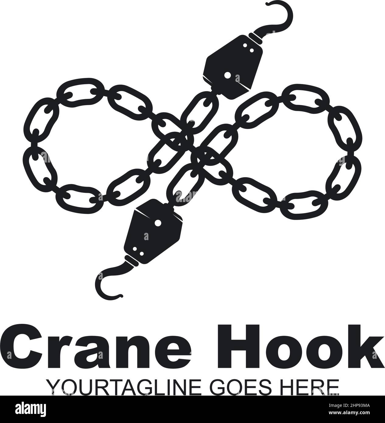 Crane hook chain vector illustration template Stock Vector Image & Art