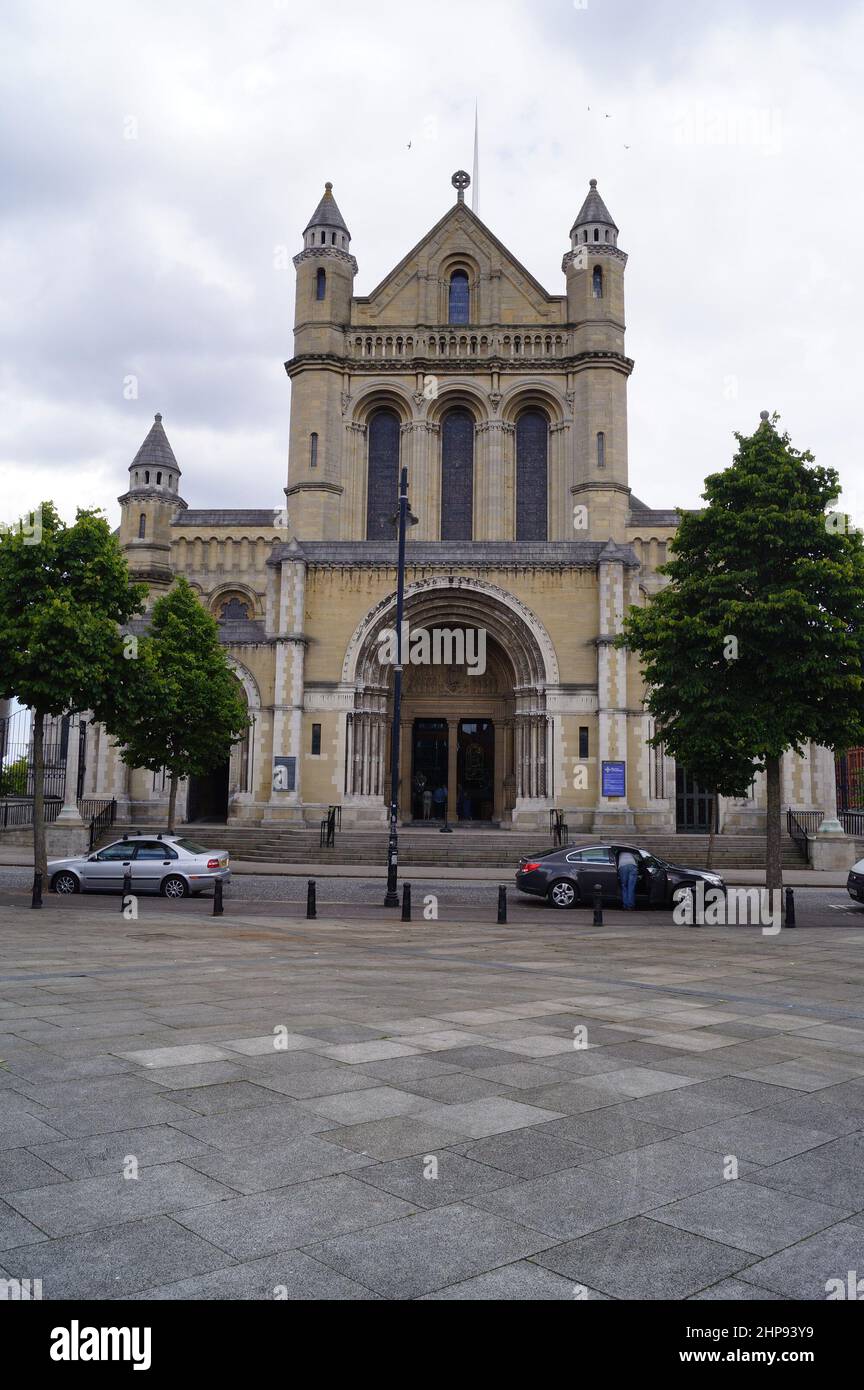 Belfast, Northern Ireland (UK): facade of St Anne's Cathedral in ...