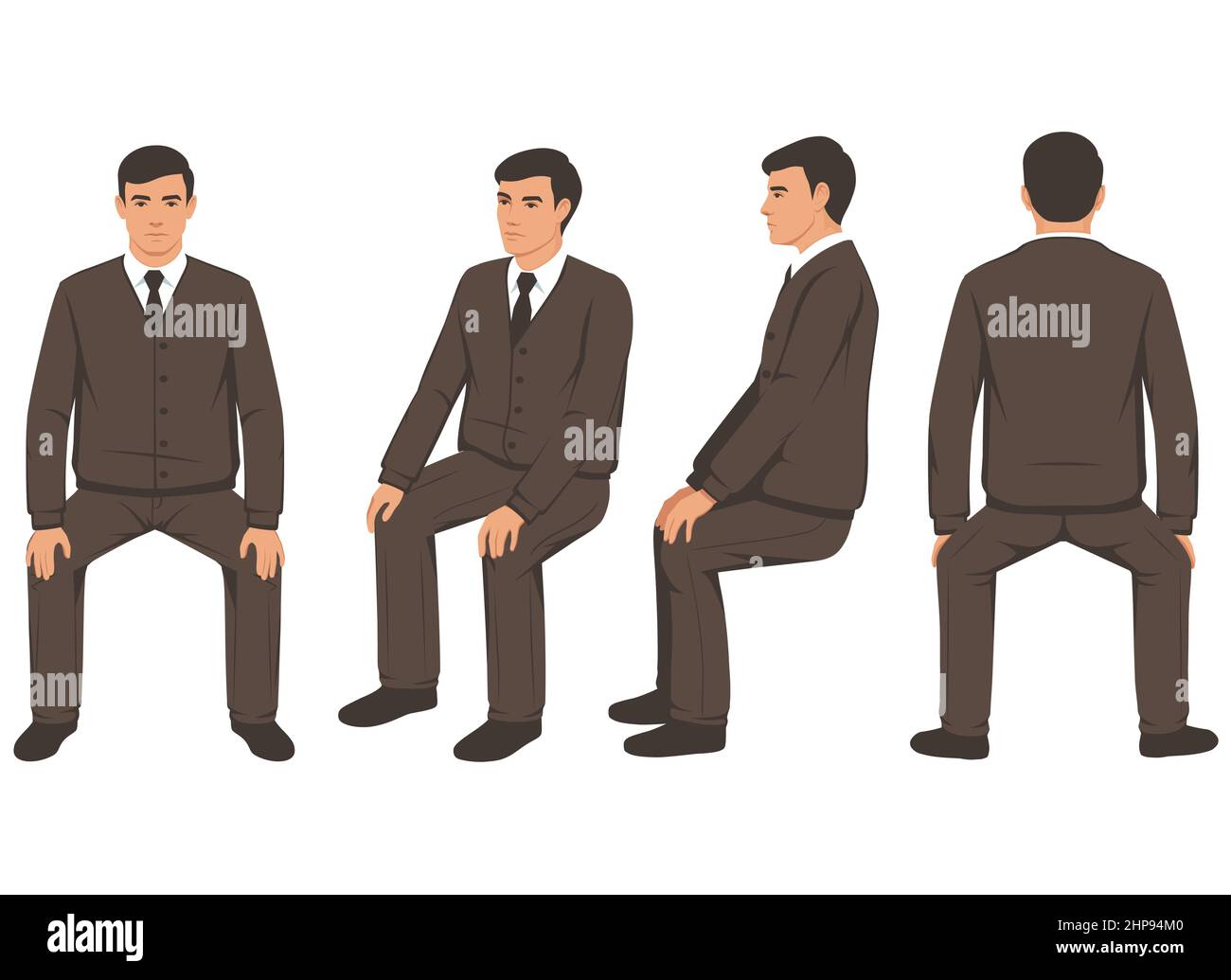 Back side view full Stock Vector Images - Alamy