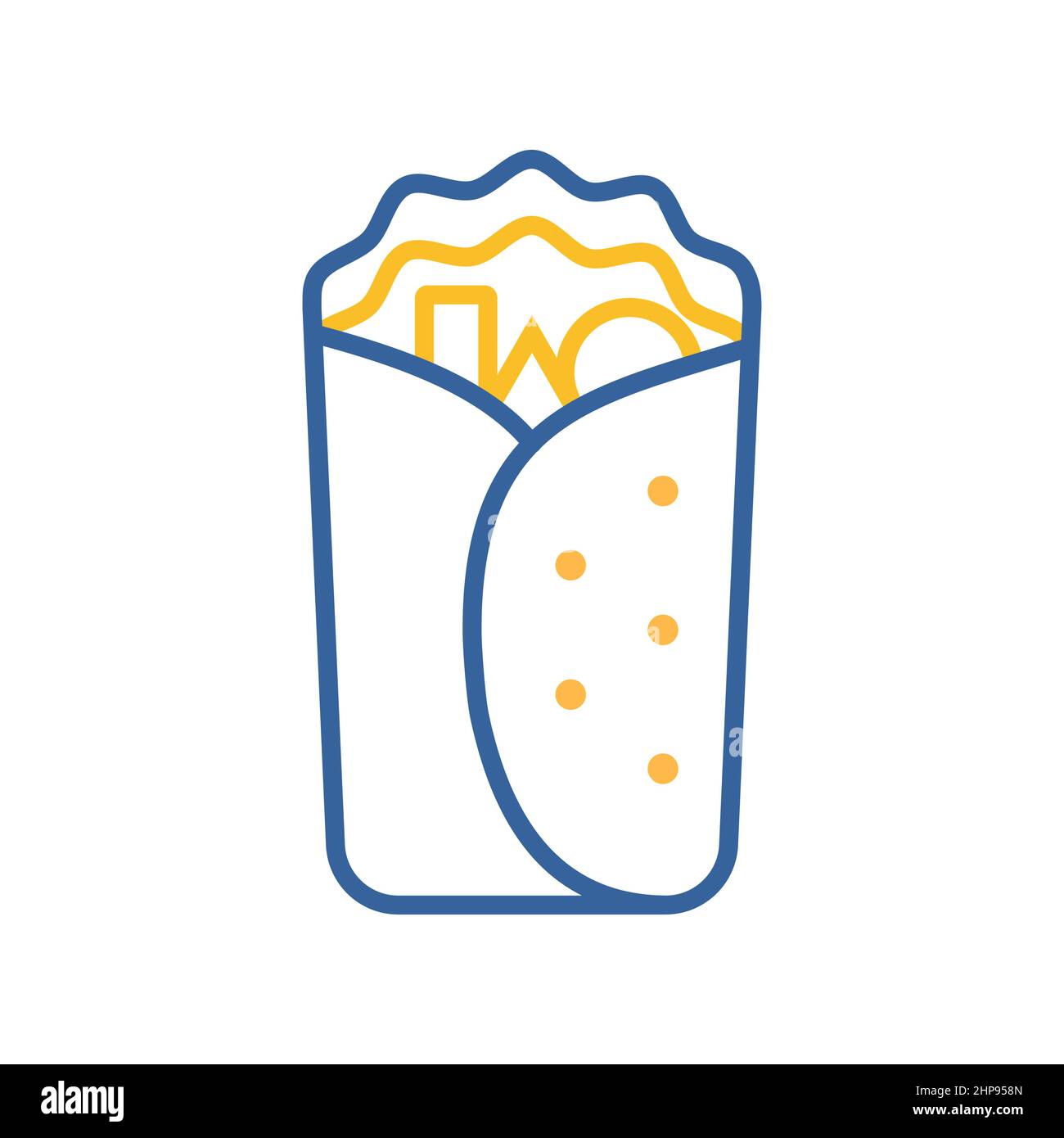 Burrito Wrap vector icon. Fast food sign Stock Vector Image & Art Alamy