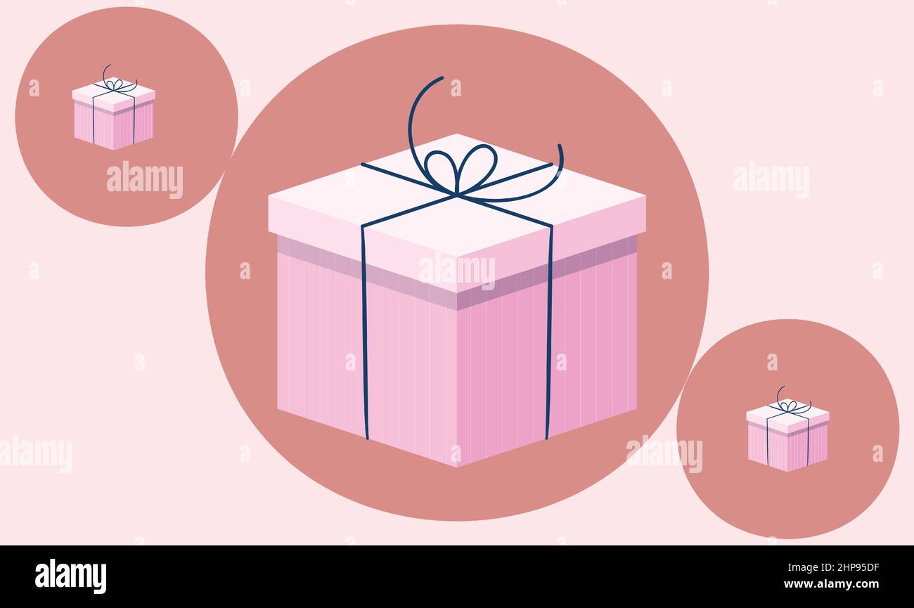 various gift in circle on abstract background Stock Vector