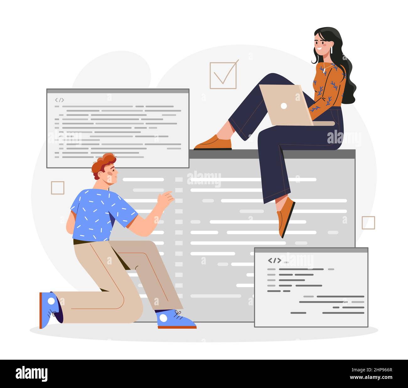 Concept of programmer Stock Vector Image & Art - Alamy