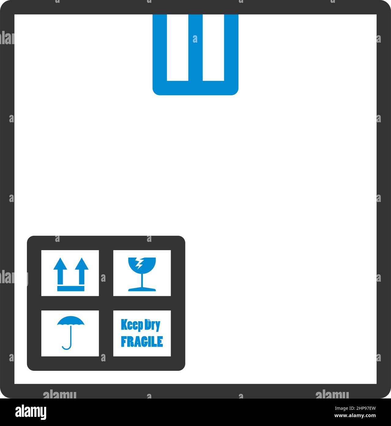 Cardboard Package Box Icon Stock Vector