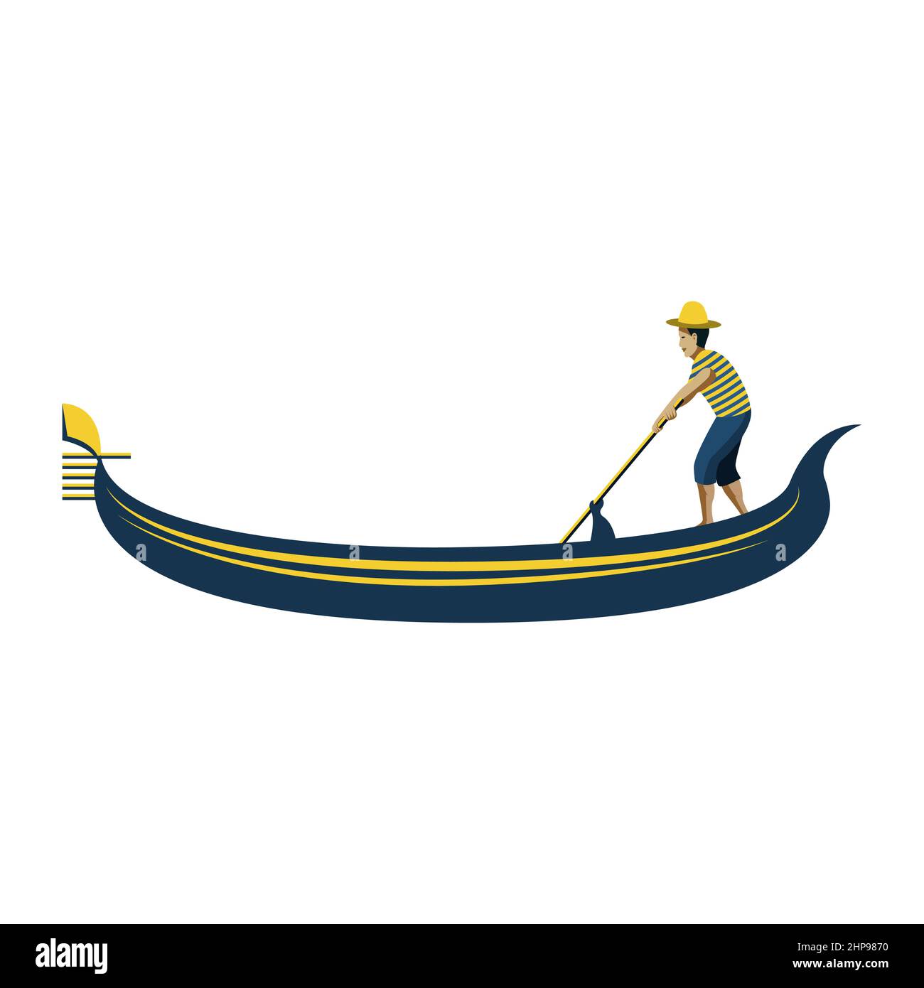 clip art of man row boat with cartoon design,vector illustration Stock