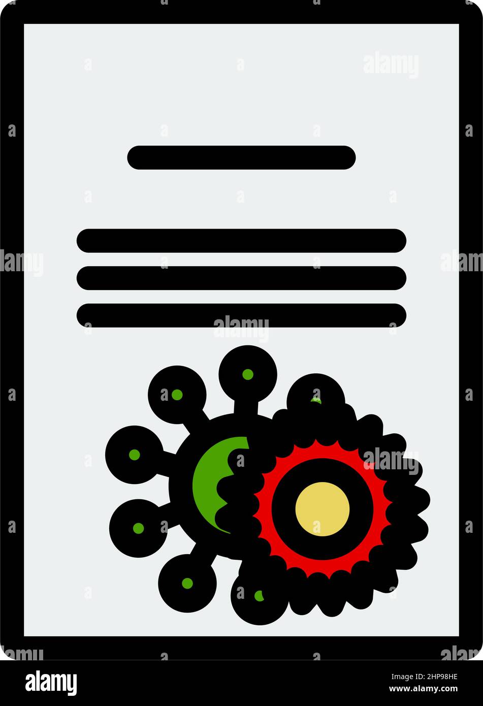 No Coronavirus Certificate Icon Stock Vector