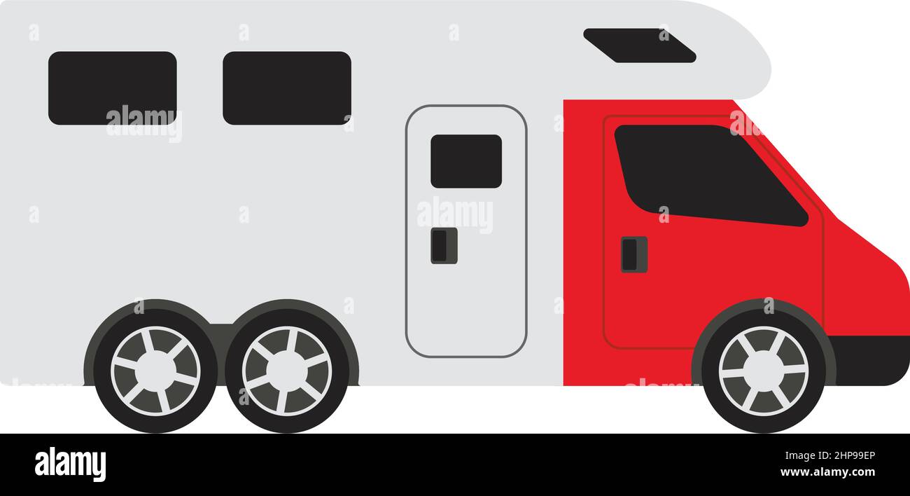 Icon Of Camping Family Caravan Car Stock Vector Image & Art - Alamy