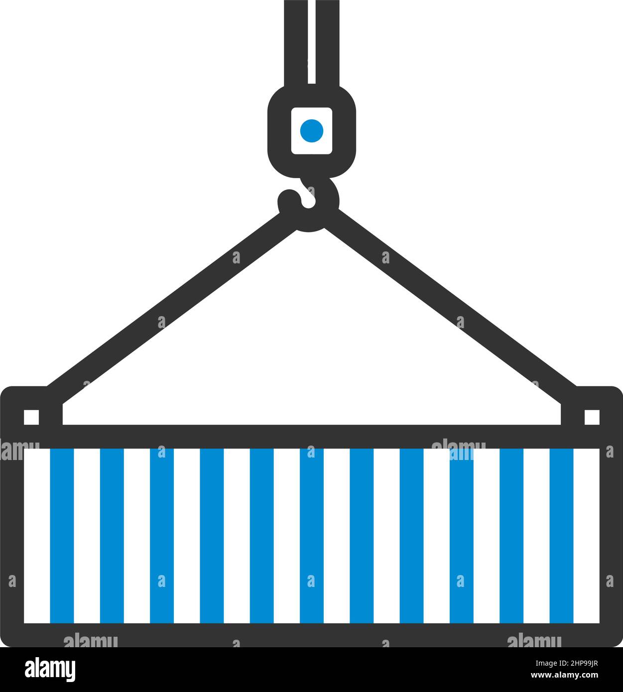 Crane Hook Lifting Container Stock Vector