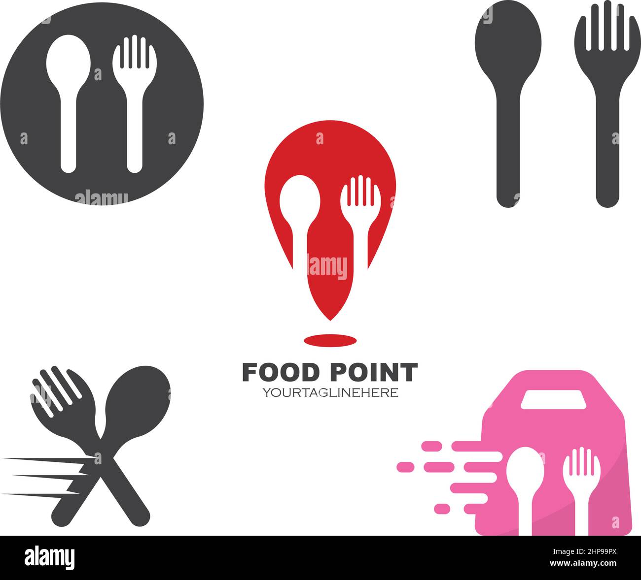 fork,spoon icon vector illustration design  template Stock Vector