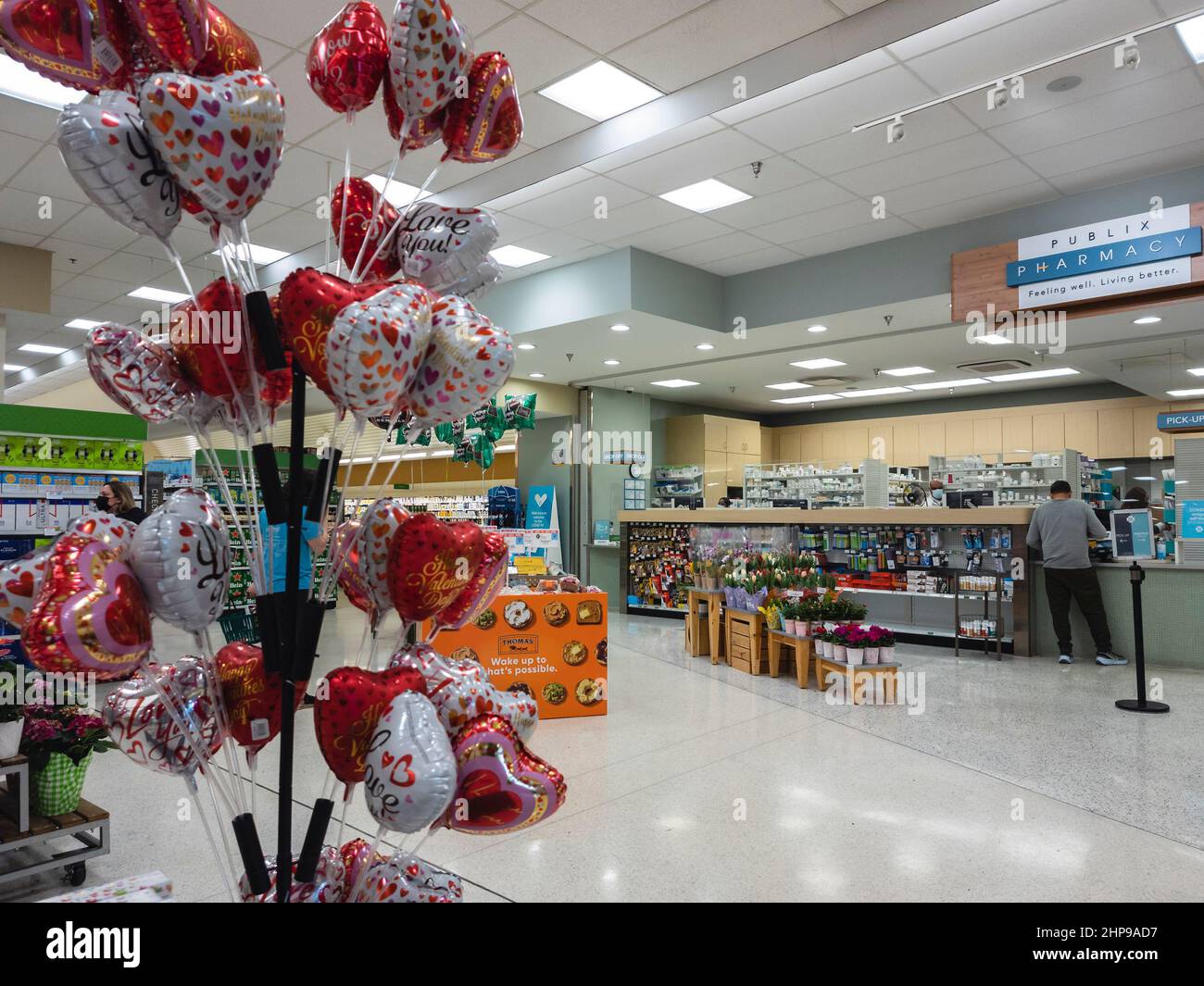 Publix Rx Orlando, Florida - February 8, 2022: Horizontal Indoor View of Publix ...