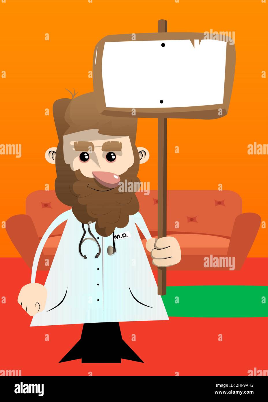 Doctor Holding Blank Sign Stock Vector Image And Art Alamy 8747