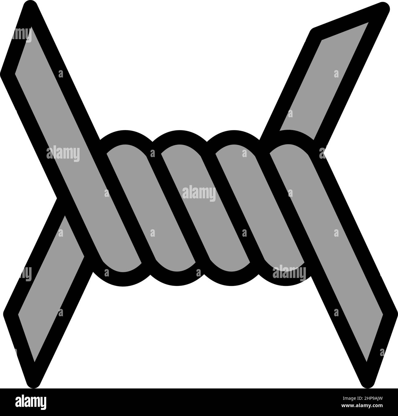 Barbed Wire Icon Stock Vector