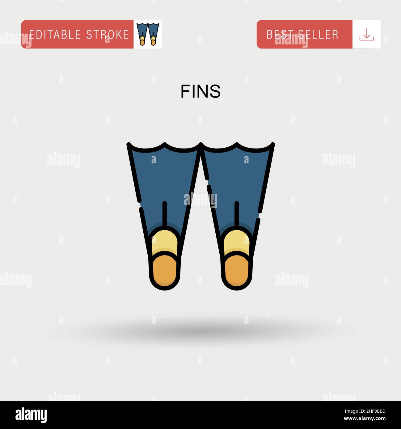 Fins Simple vector icon Stock Vector Image & Art - Alamy