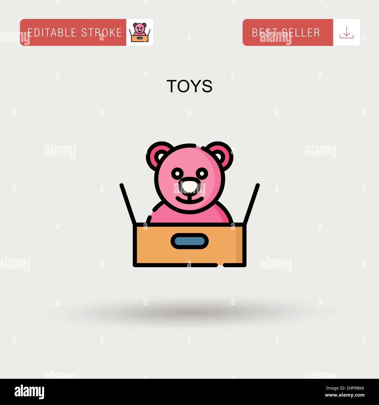 Toys Simple vector icon. Stock Vector