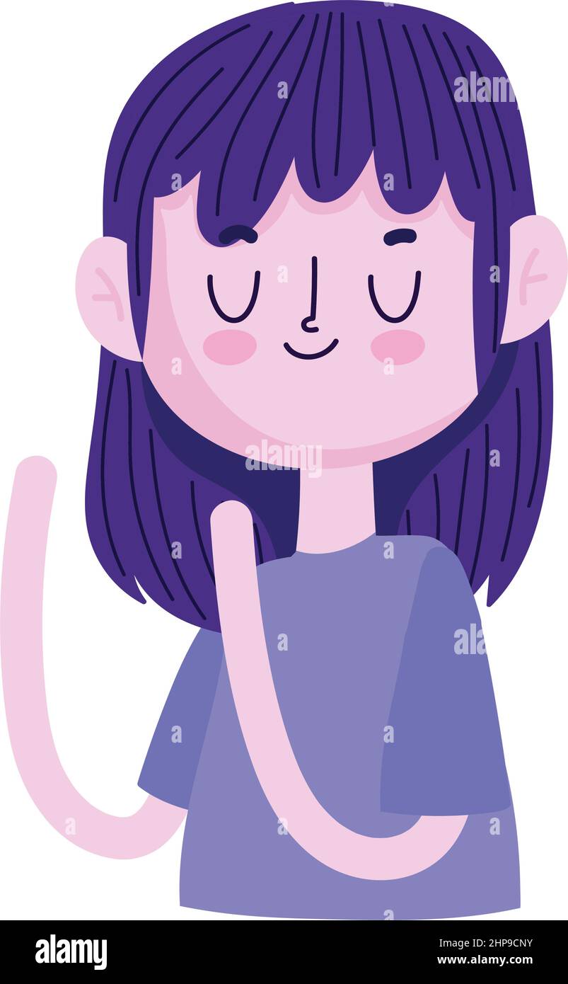 cute girl cartoon Stock Vector Image & Art Alamy