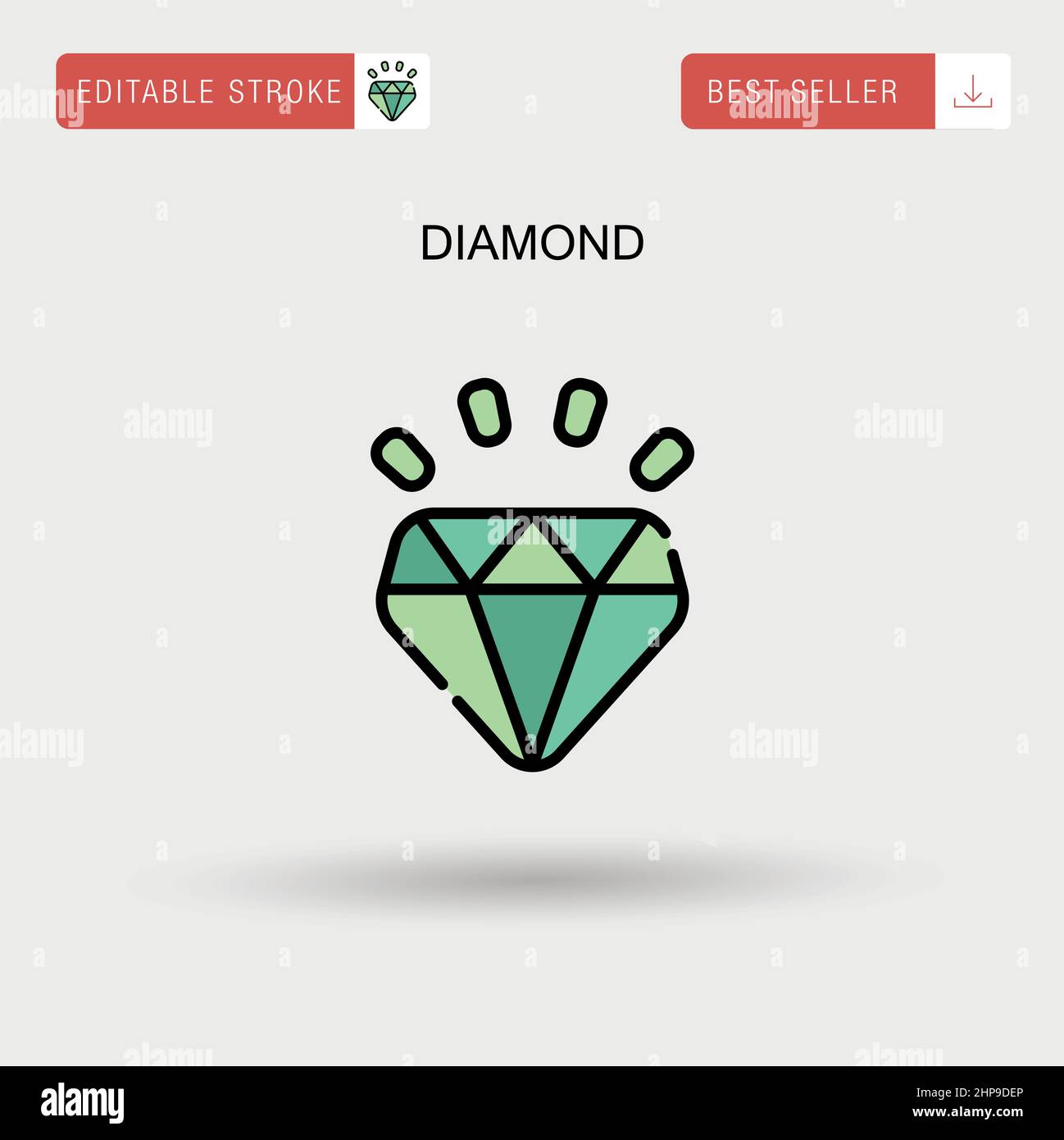 Diamond Simple vector icon Stock Vector Image & Art - Alamy