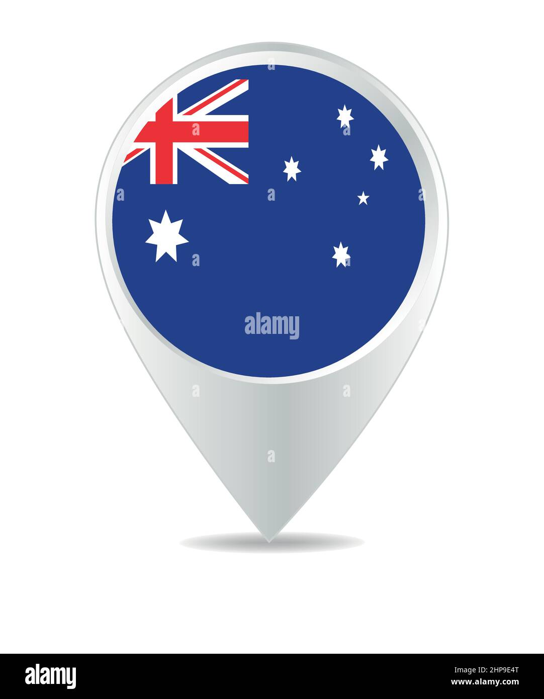 Location Icon for Australia Stock Vector