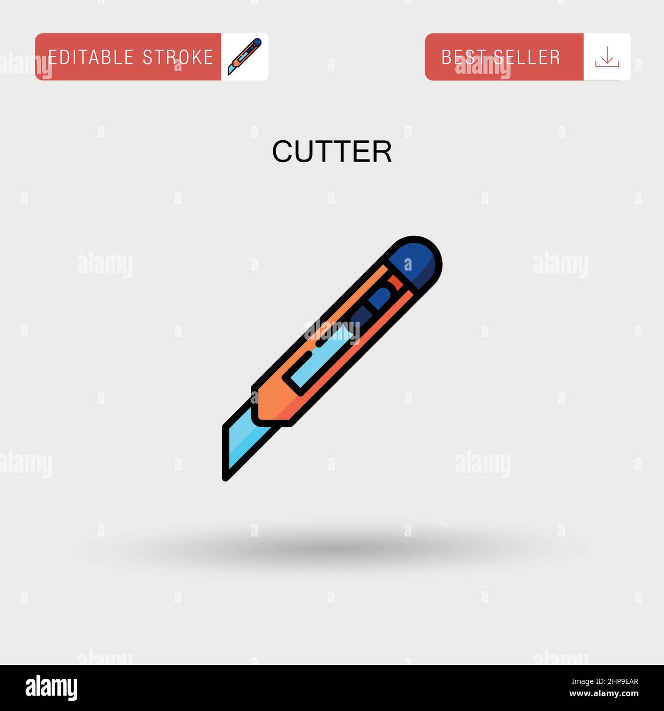 Cutter knife icon on white background. Boxcutter tool sign. Utility Cutter  symbol. flat style. 10310991 Vector Art at Vecteezy
