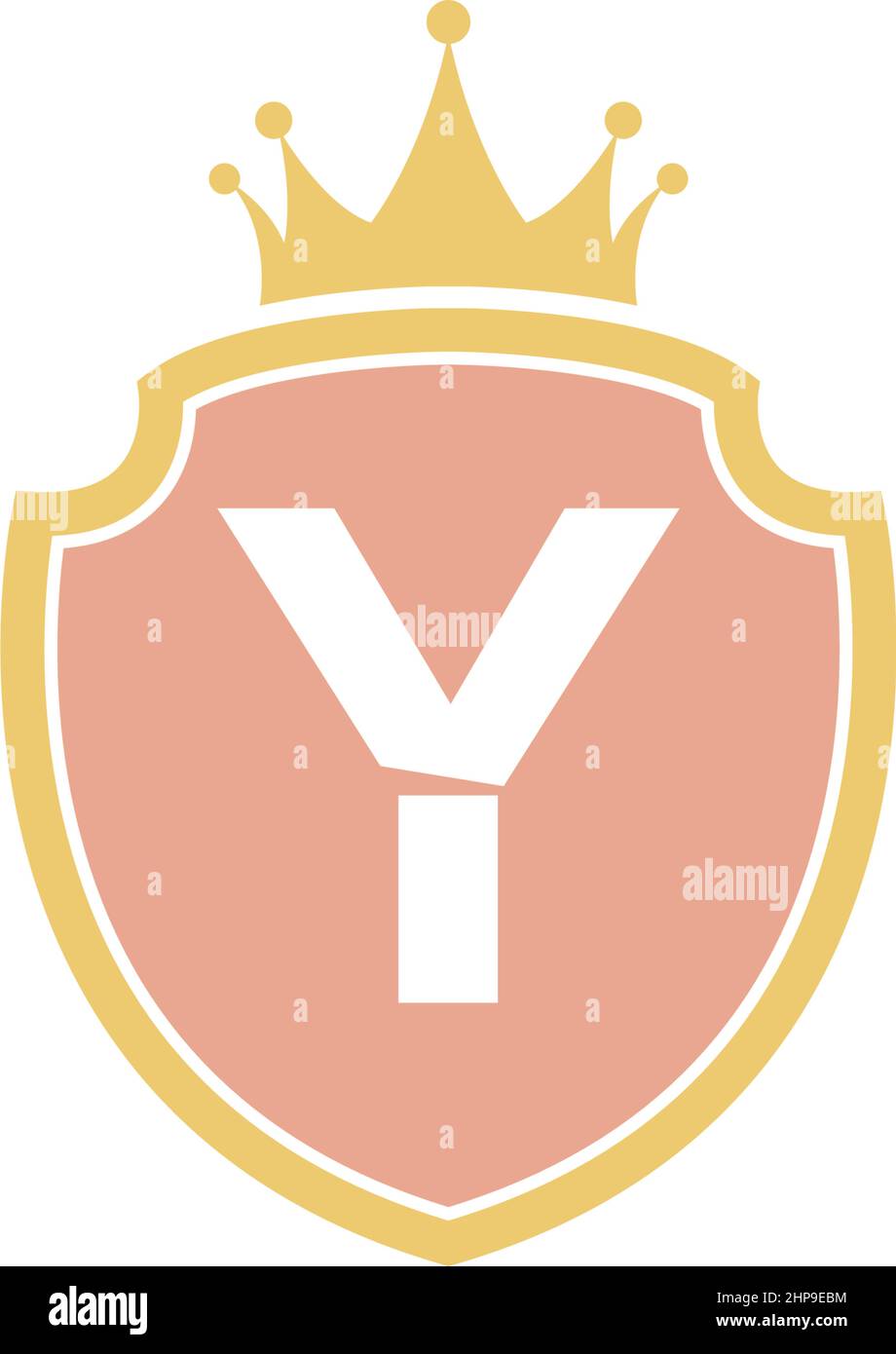 Letter Y with shield icon logo design illustration Stock Vector Image ...