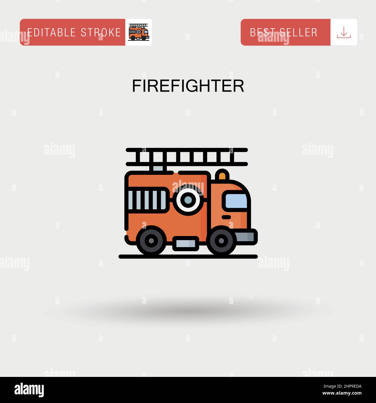 Firefighter Simple vector icon Stock Vector Image & Art - Alamy