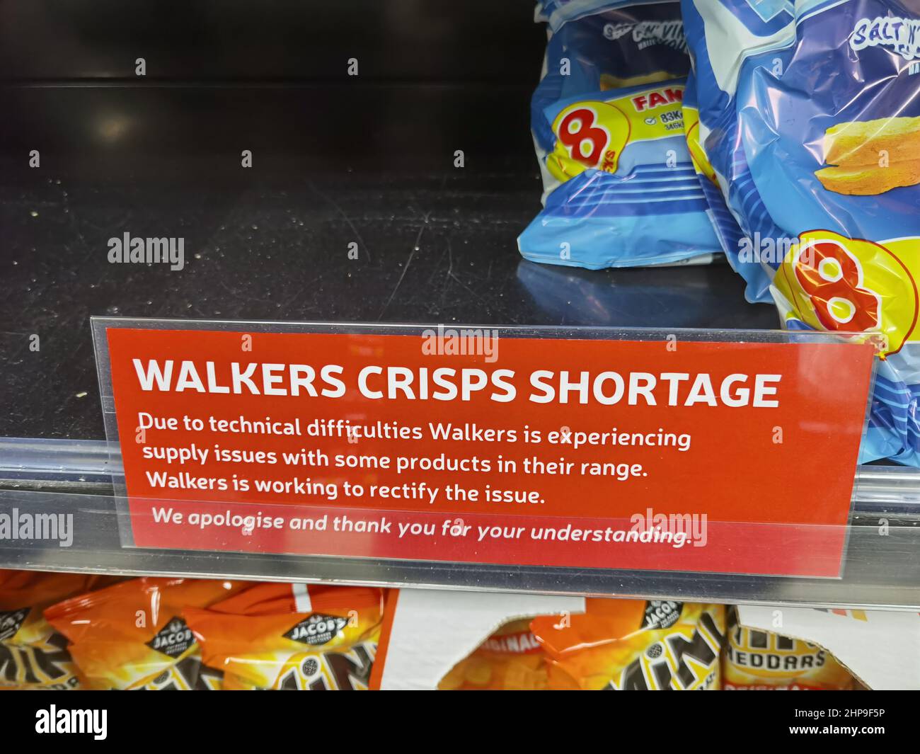 Food  Shortages in UK Supermarkets Stock Photo