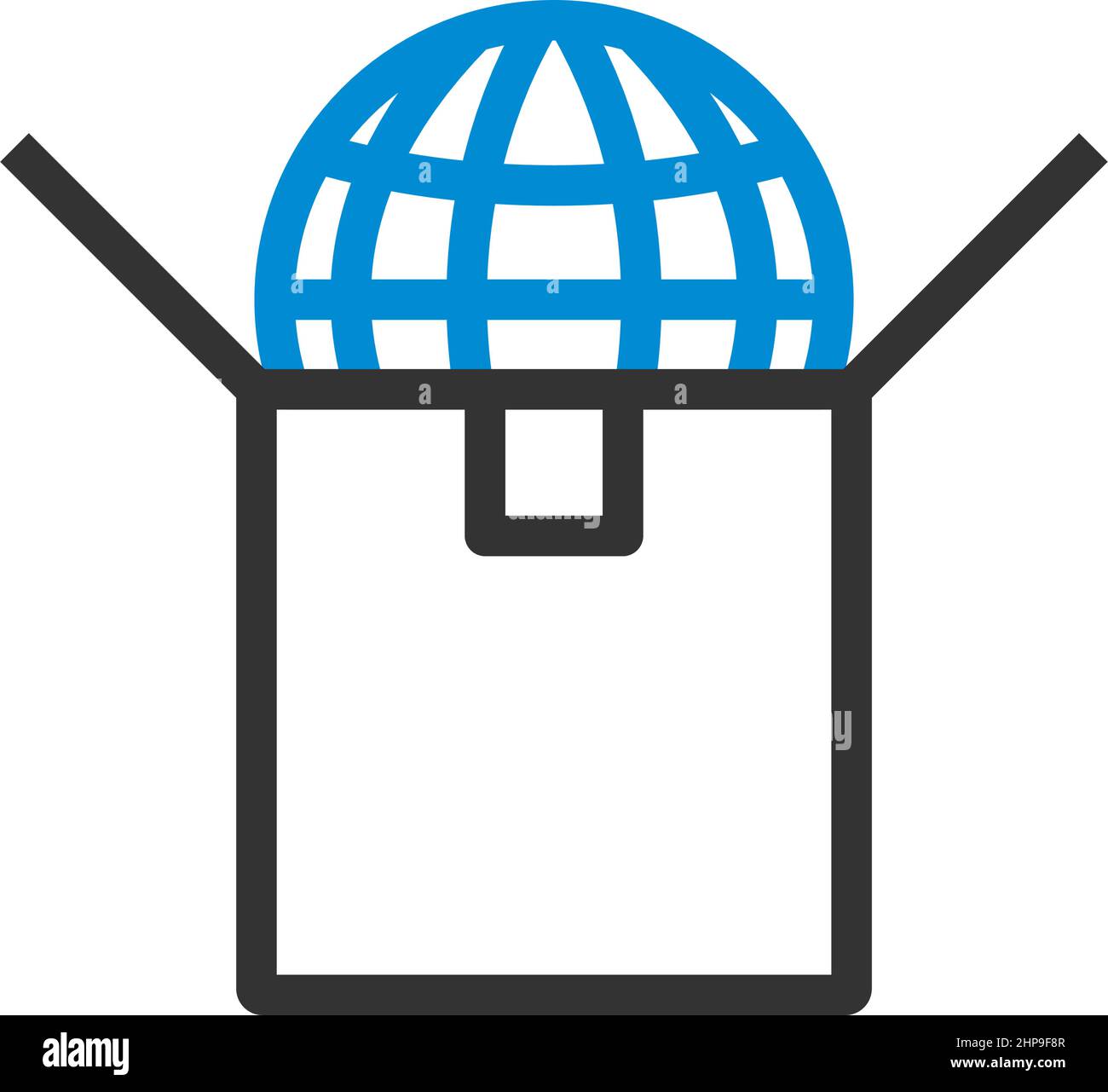 Planet In Box Stock Vector
