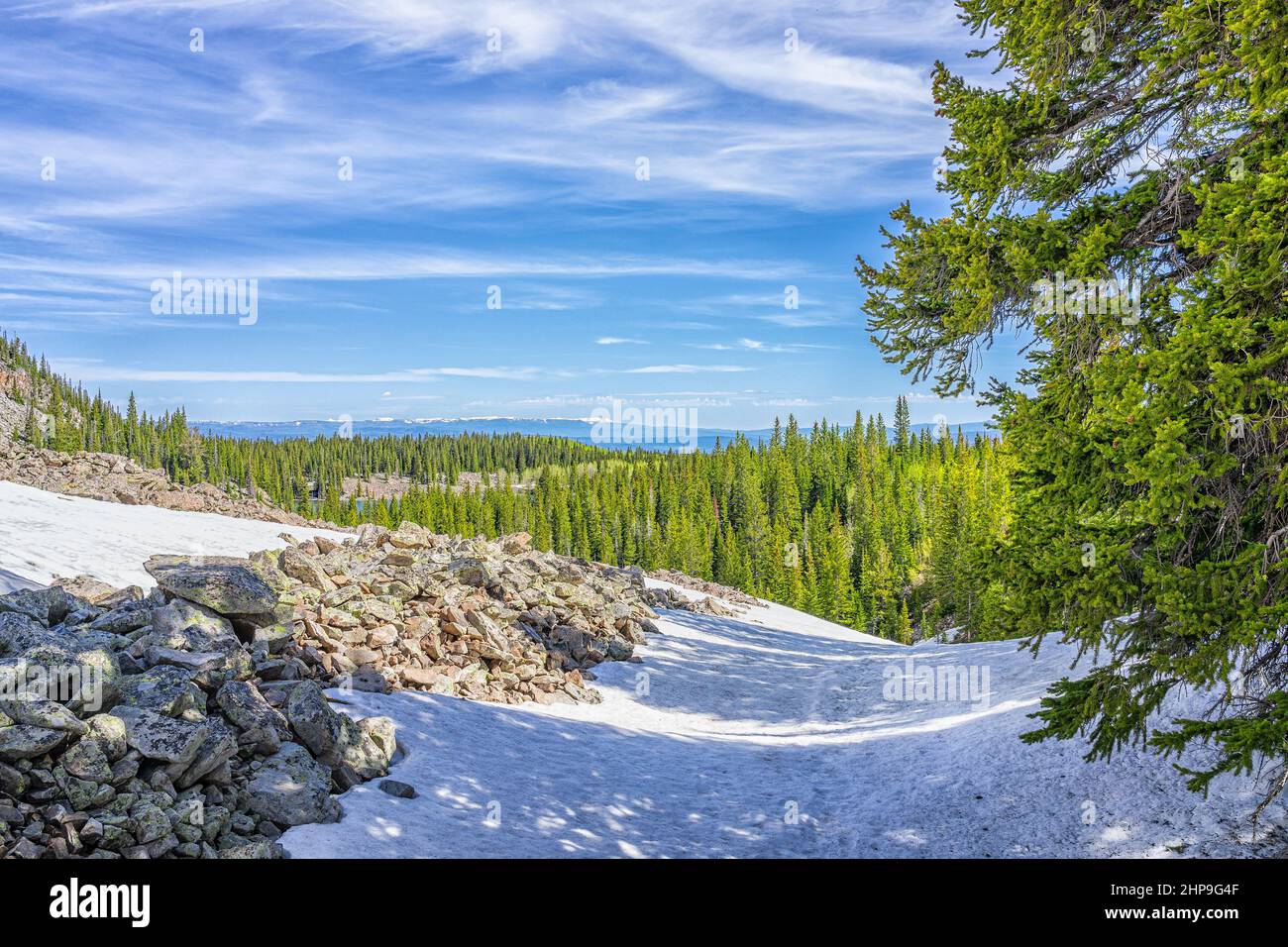 Thomas Lakes Hike in Mt Sopris, Carbondale, Colorado in early summer