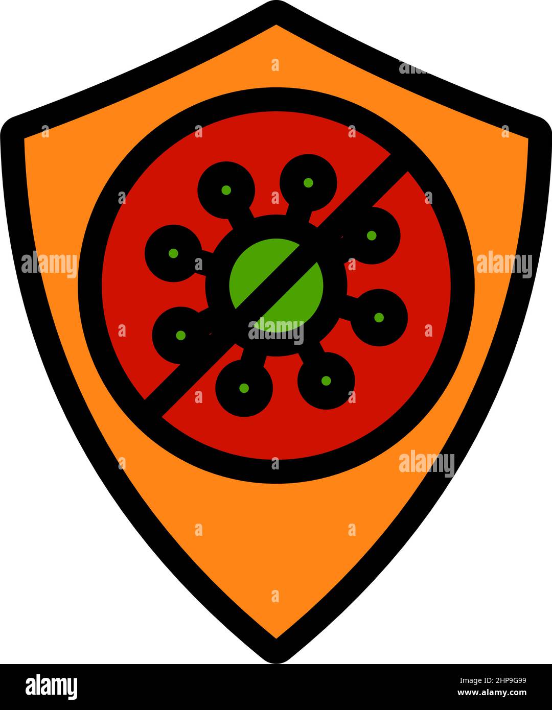 Shield From Coronavirus Icon Stock Vector
